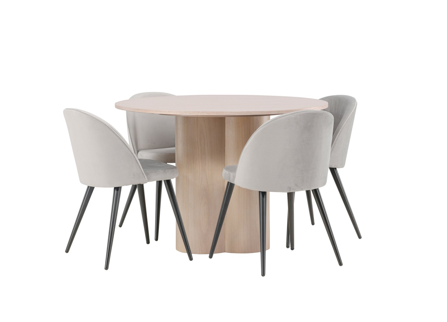 Ensemble table et chaises Olivia Velvet vue produit 3