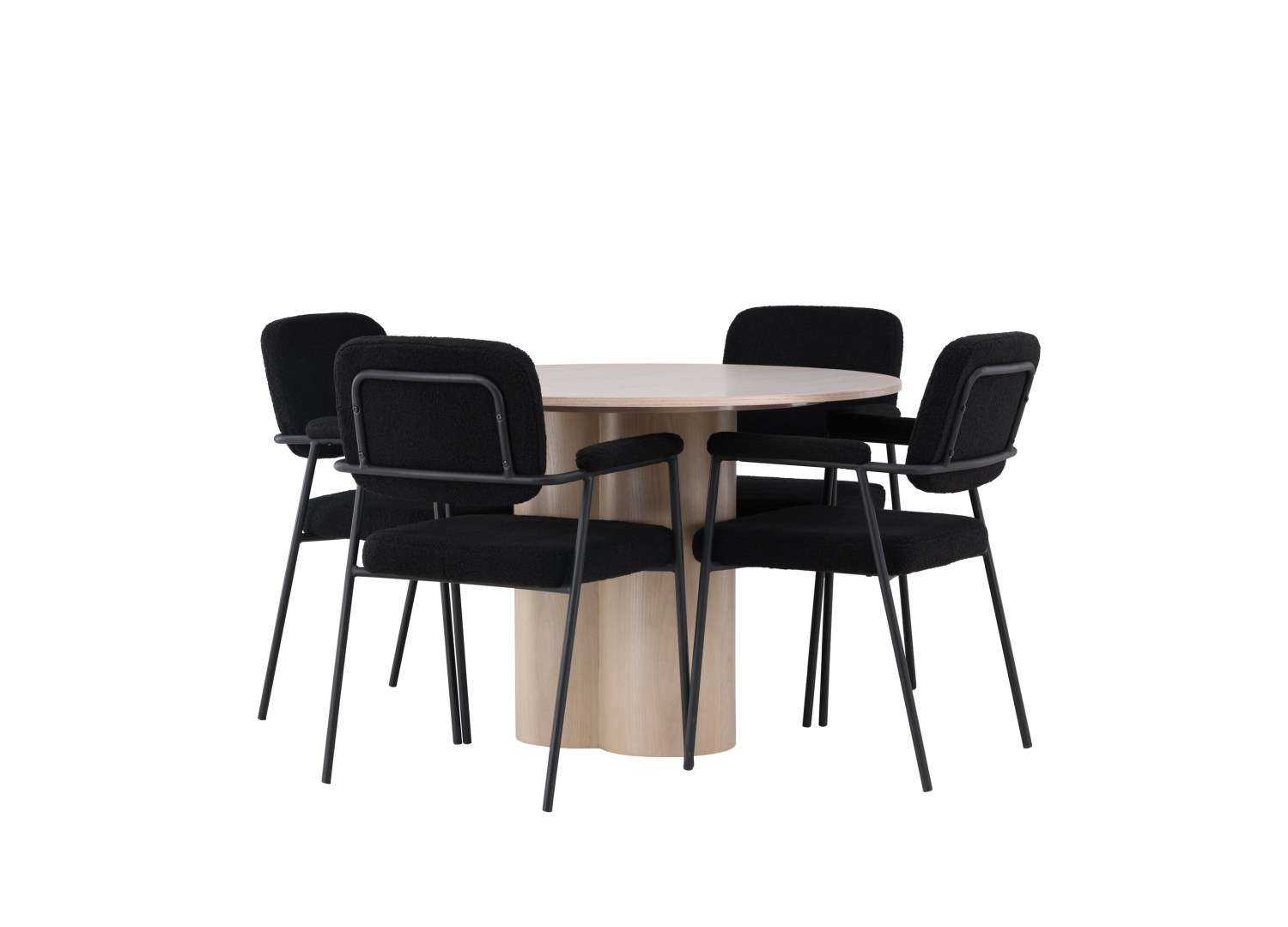 Détail produit de l’ensemble repas Olivia et 4 chaises Yesterday