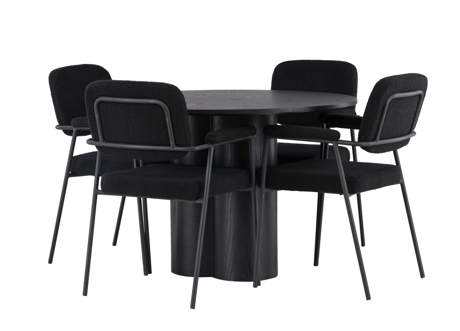 Détail produit de l’ensemble repas Olivia et 4 chaises Yesterday