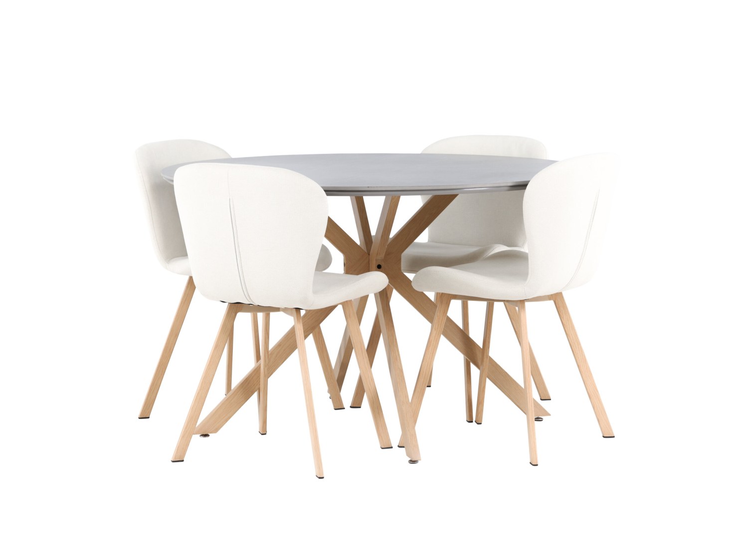 Détail produit de l’ensemble repas Piazza et 4 chaises Lilja