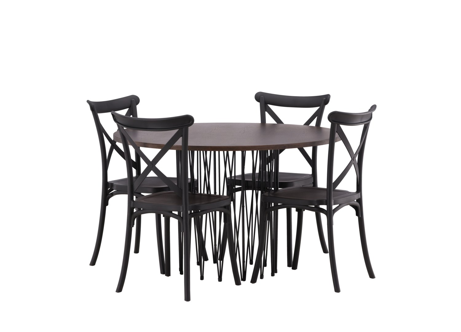 Détail produit de l’ensemble repas Stone et 4 chaises Crosett