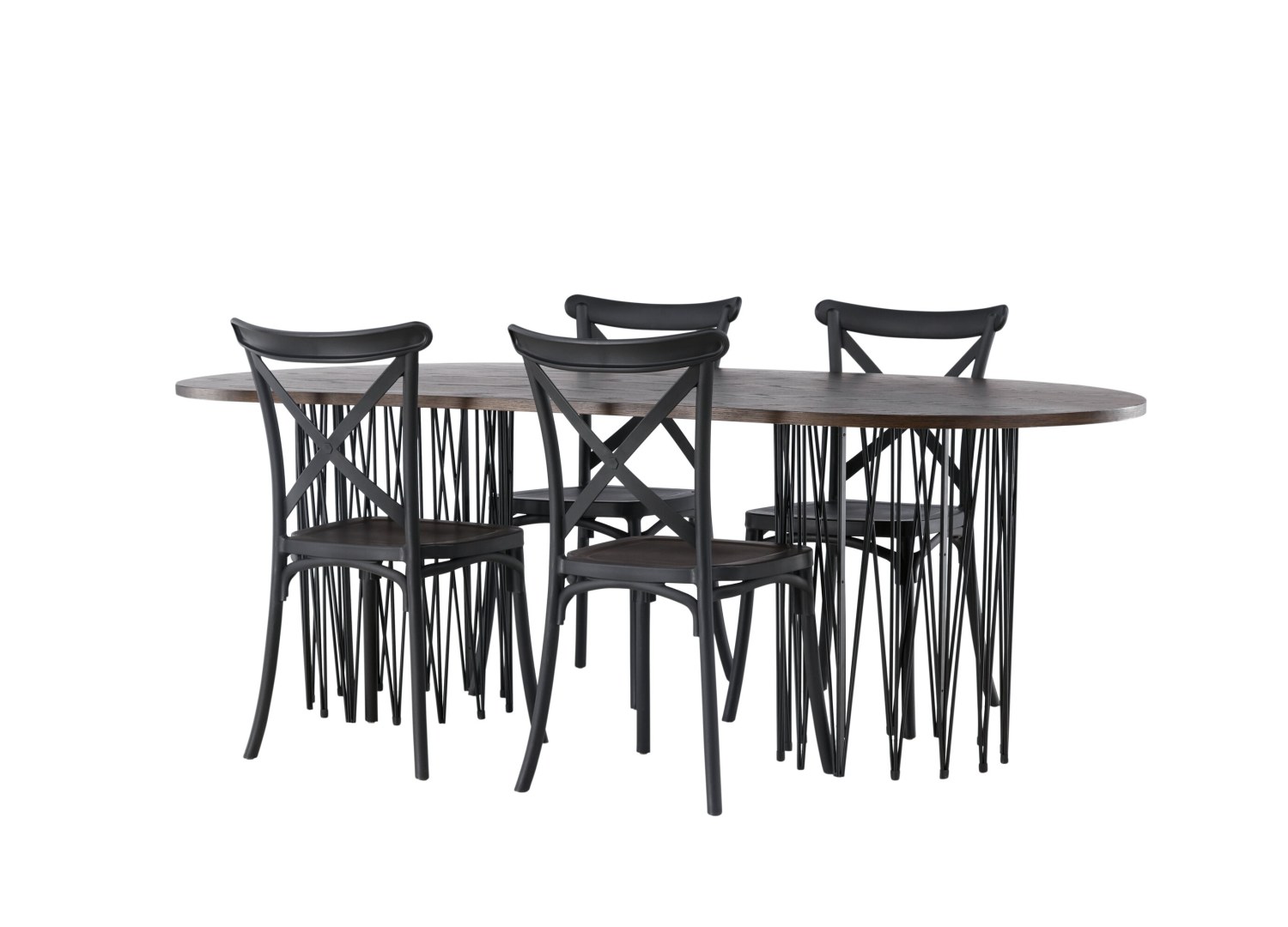 Détail produit de l’ensemble repas Stone et 4 chaises Crosett