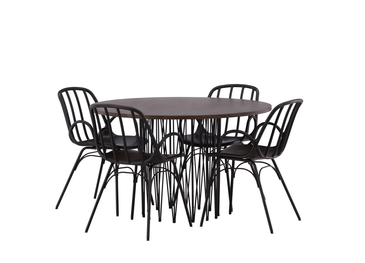 Détail produit de l’ensemble repas Stone et 4 chaises Dyrön