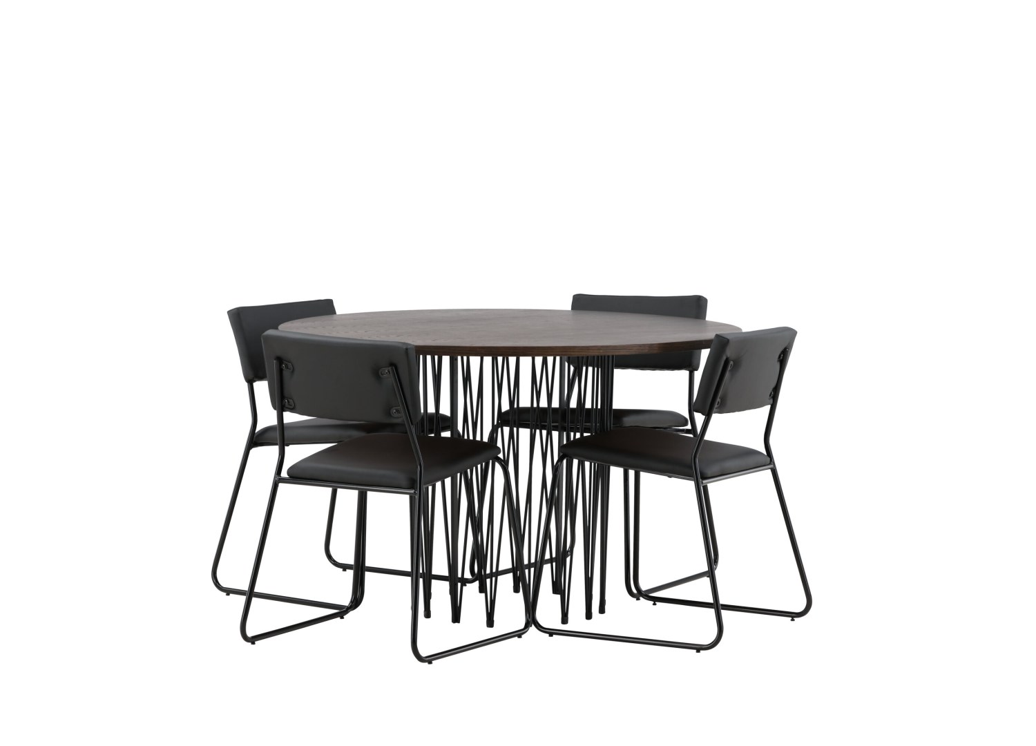 Détail produit de l’ensemble repas Stone et 4 chaises Kenth