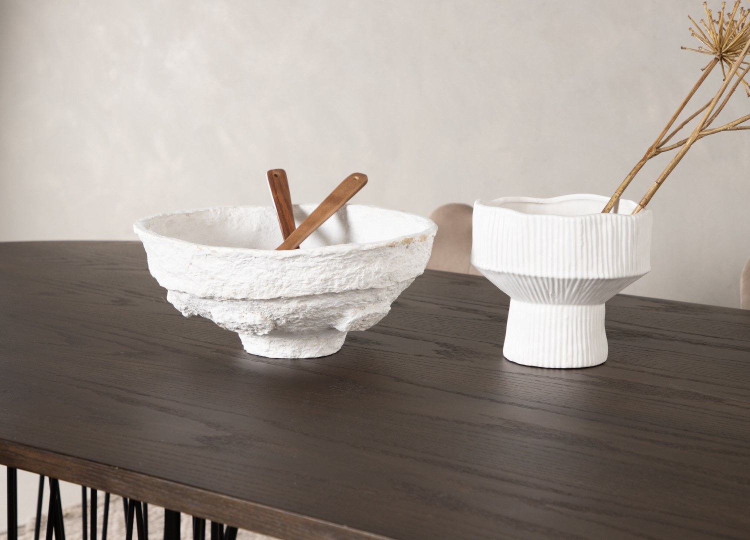 Vue d’ambiance 4 de la table Stone avec 4 chaises Limhamn