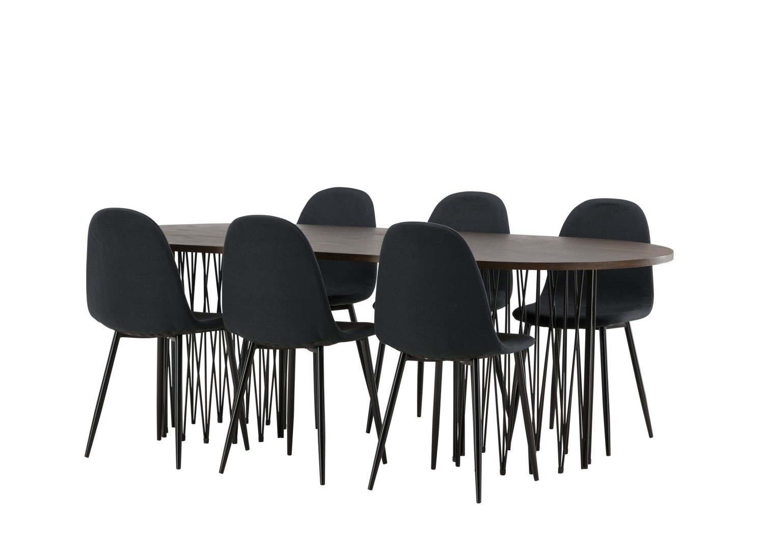 Détail produit de l’ensemble repas Stone et 6 chaises Polar