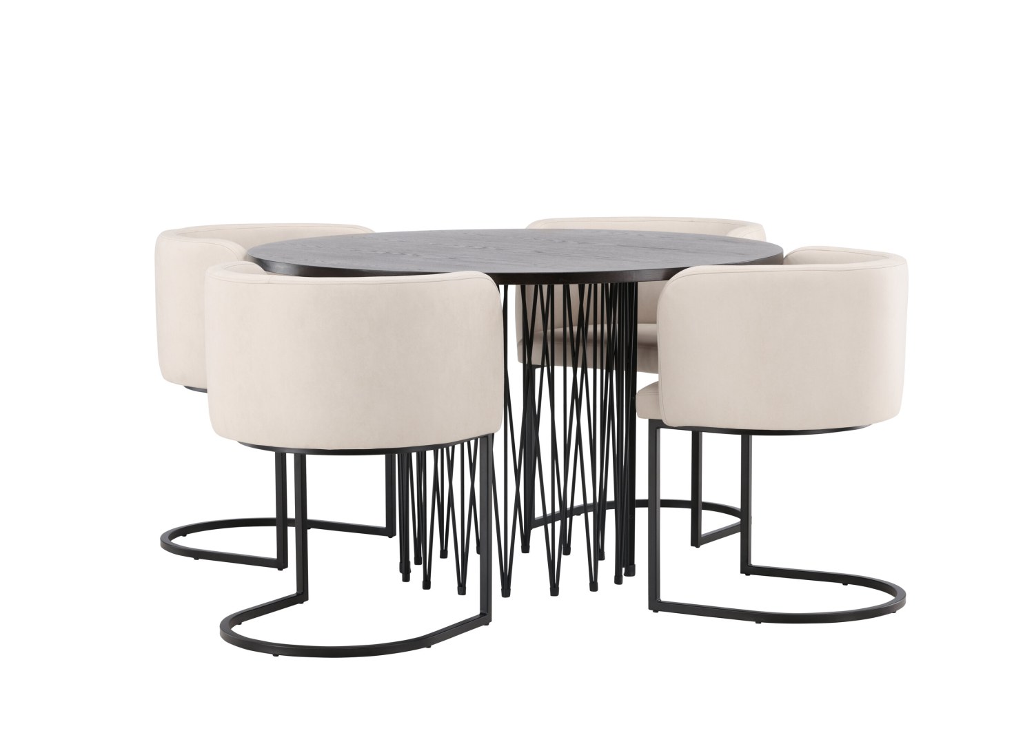 Détail produit de l’ensemble repas Stone et 4 chaises Simrishamn