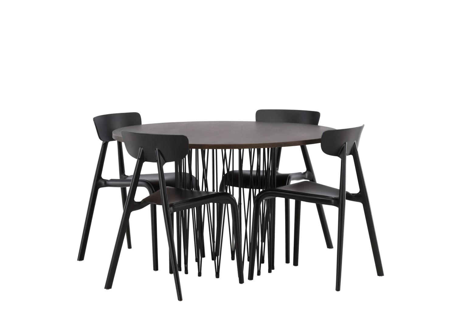 Détail produit de l’ensemble repas Stone et 4 chaises Ursholmen