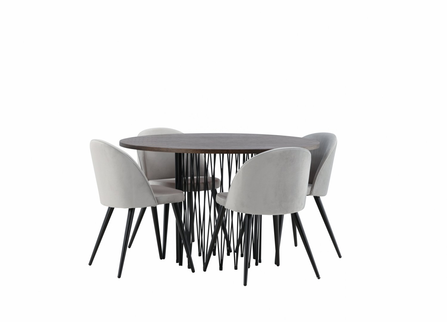 Ensemble table et chaises Stone Velvet vue produit 3