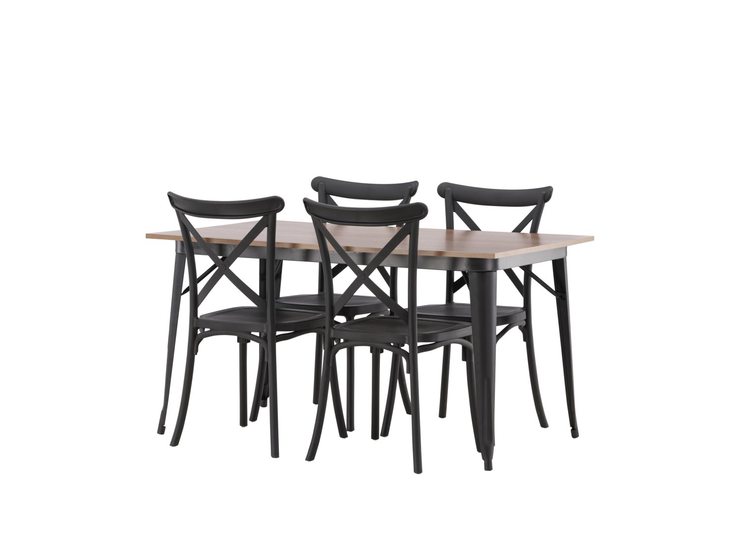 Détail produit de l’ensemble repas Tempe et 4 chaises Crosett
