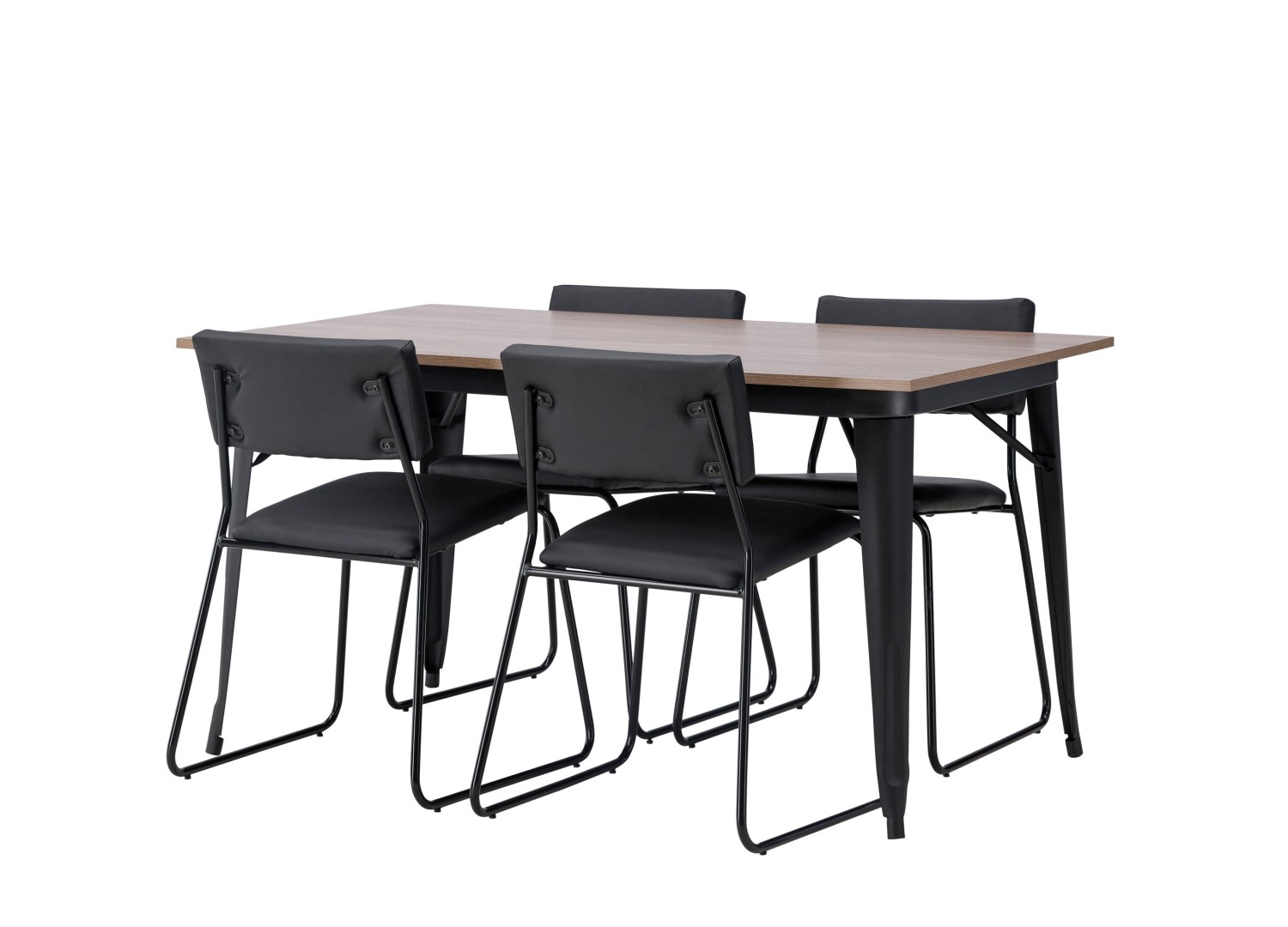 Détail produit de l’ensemble repas Tempe et 4 chaises Kenth