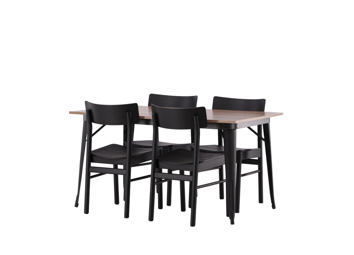 Détail produit de l’ensemble repas Tempe et 4 chaises Montros