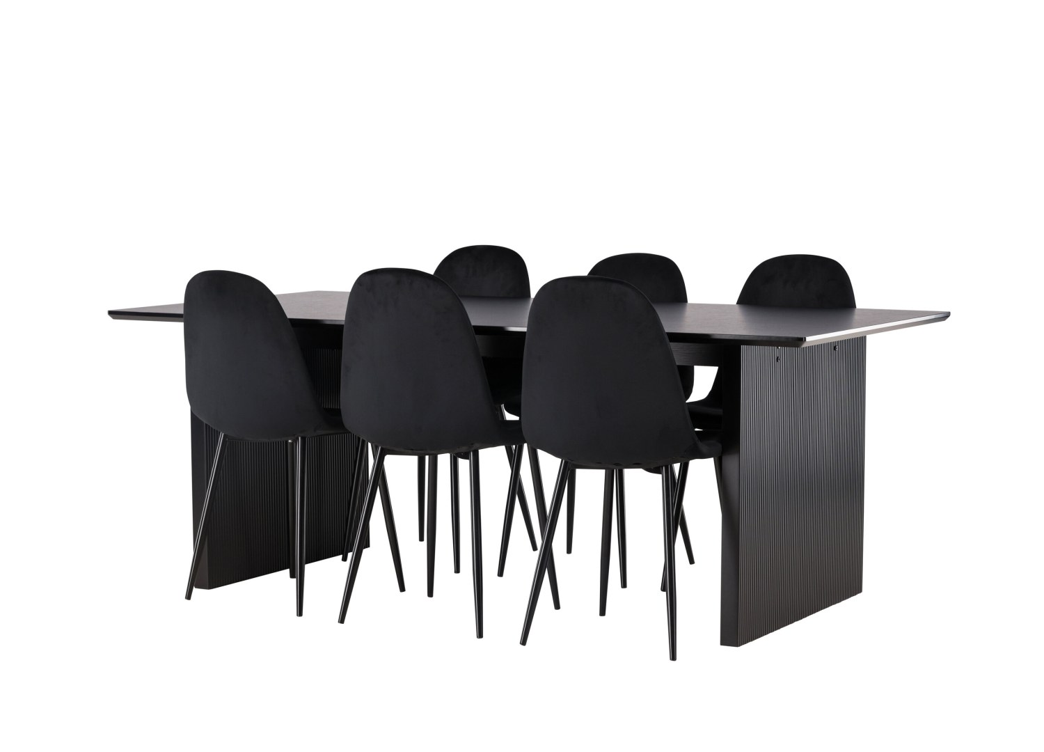 Détail produit de l’ensemble repas Vail et 6 chaises Polar