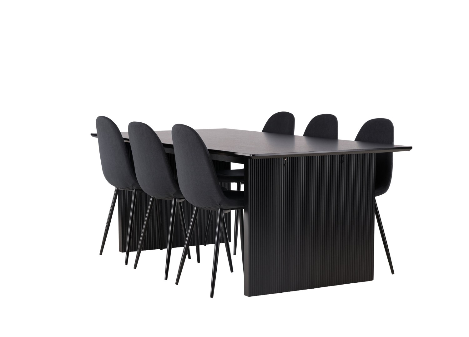 Détail produit de l’ensemble repas Vail et 6 chaises Polar