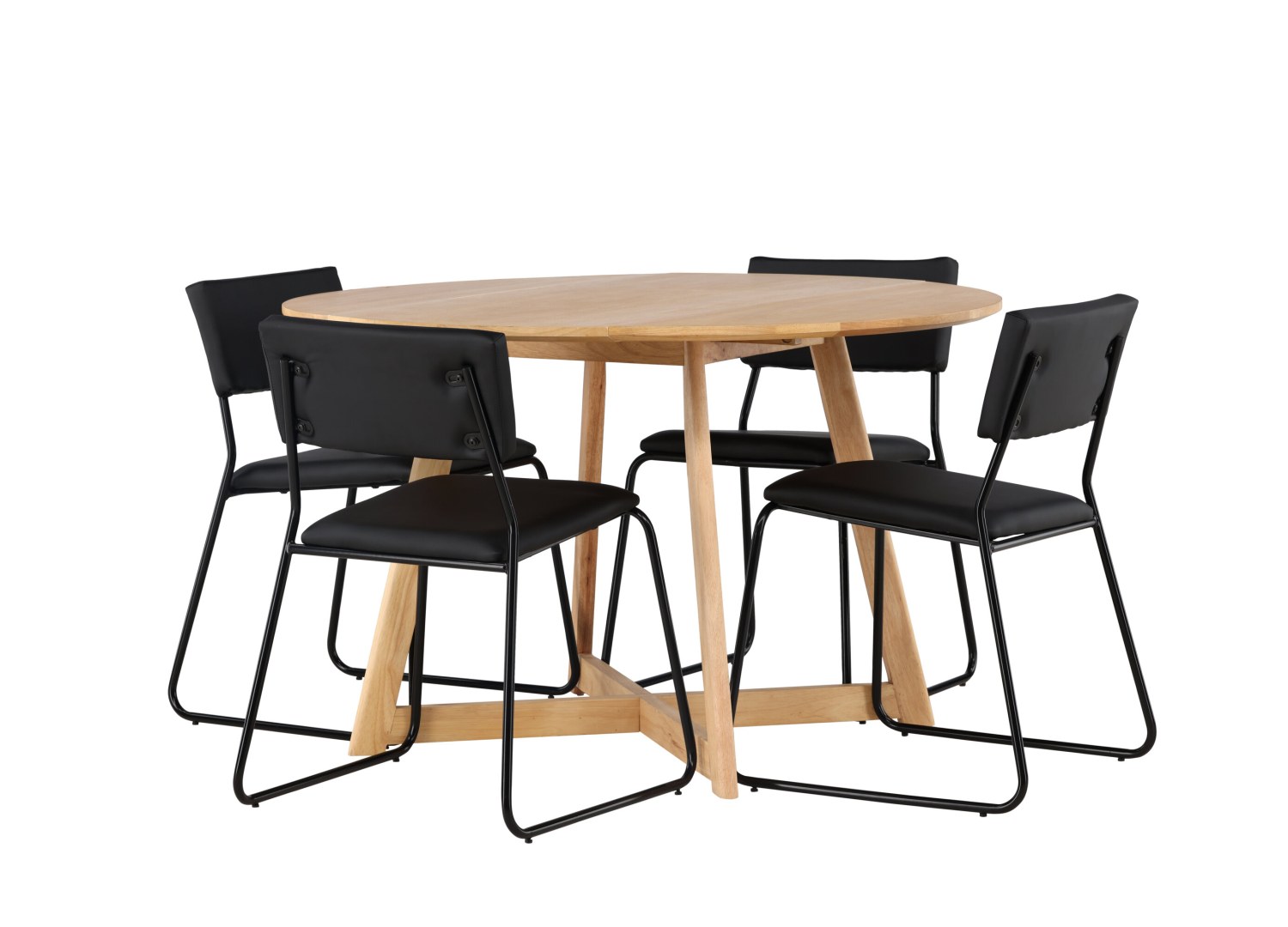 Détail produit de l’ensemble repas Yakidon et 4 chaises Kenth