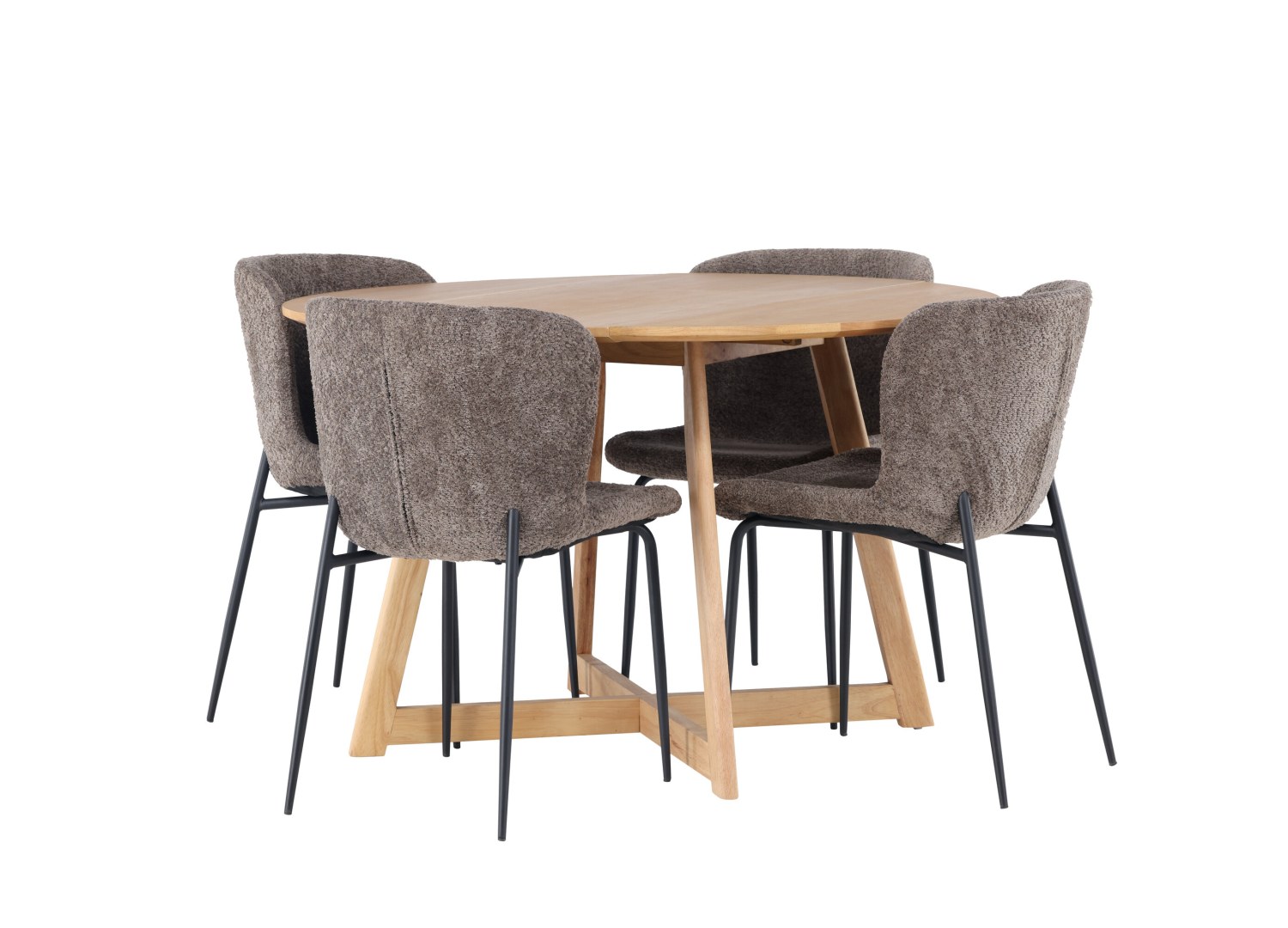 Détail produit de l’ensemble repas Yakidon et 4 chaises Modesto