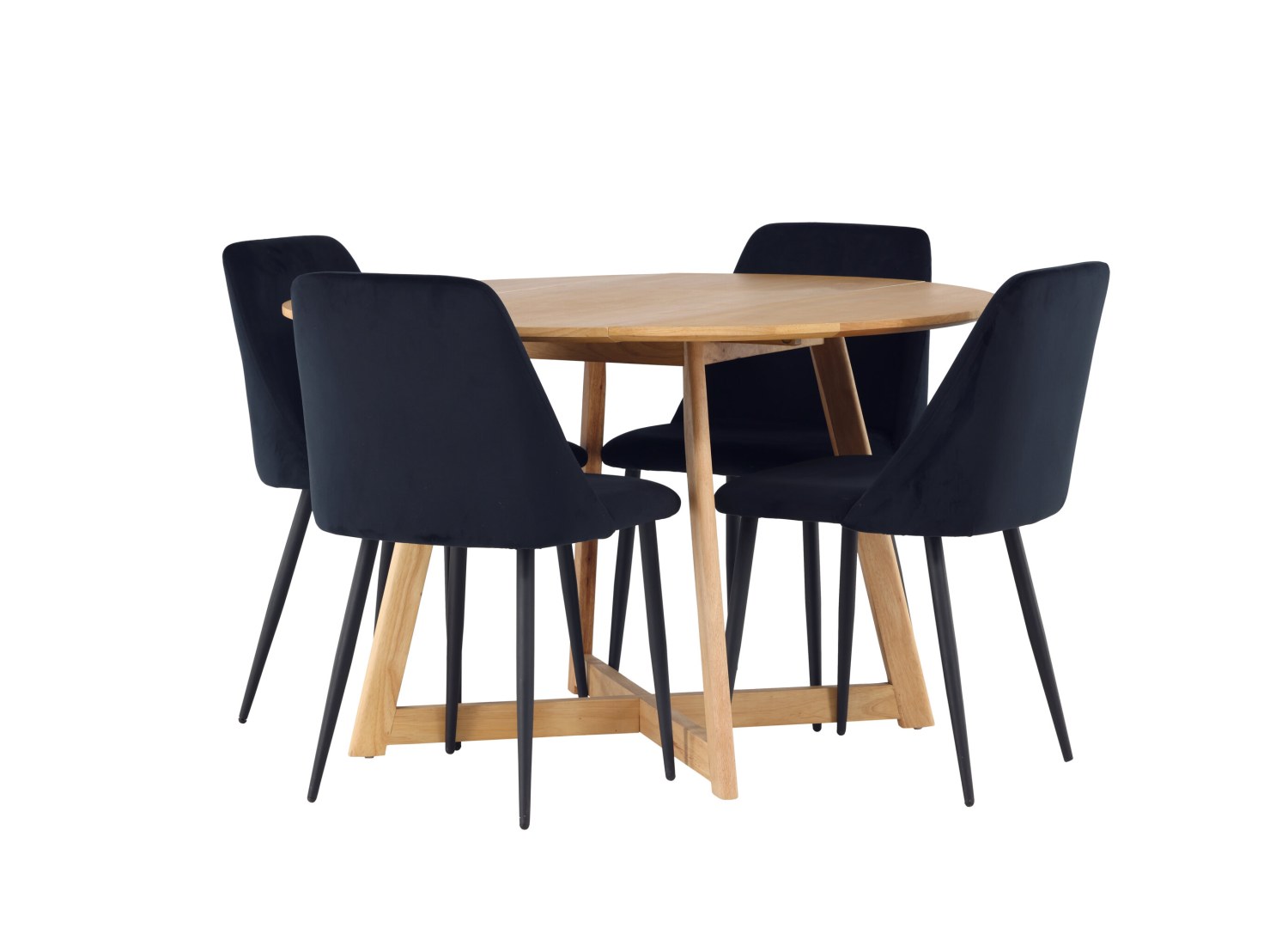Détail produit de l’ensemble repas Yakidon et 4 chaises Night