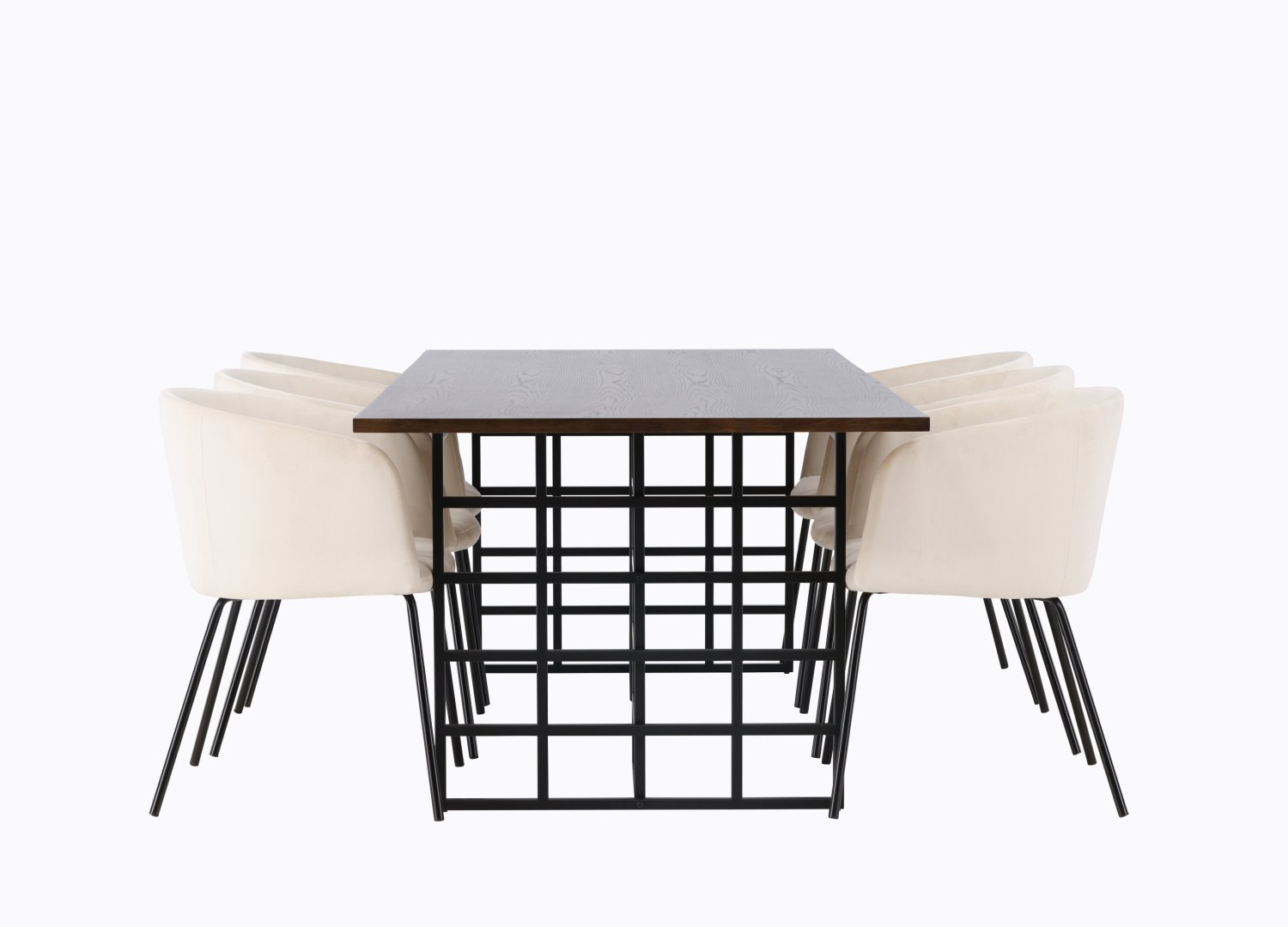 Détail produit de l’ensemble repas Ystad et 6 chaises Berit