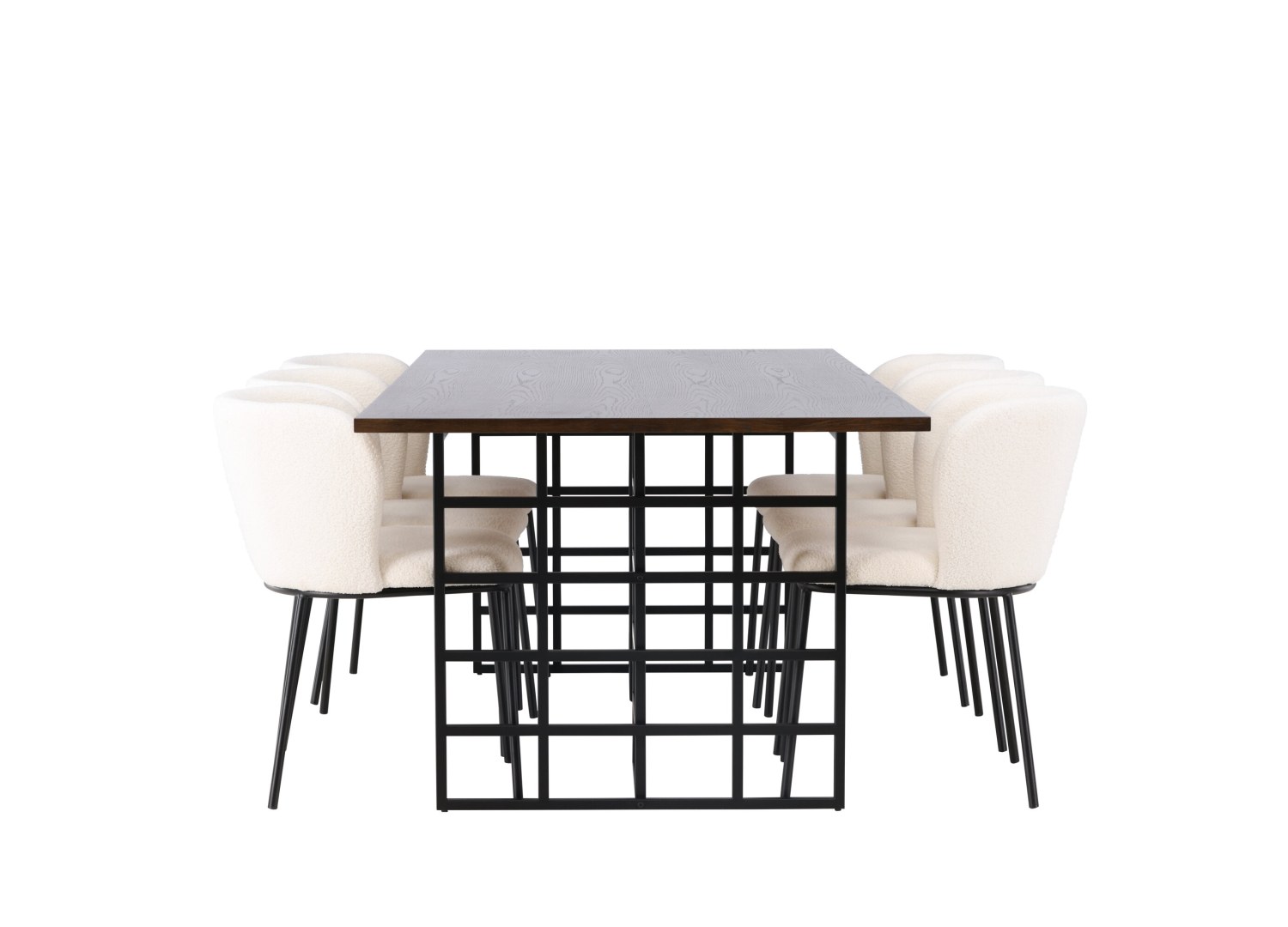 Détail produit de l’ensemble repas Ystad et 6 chaises Edina