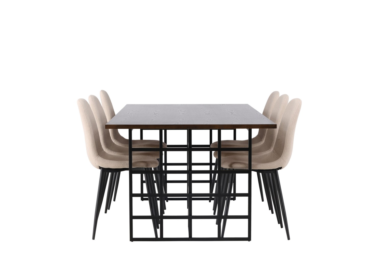 Détail produit de l’ensemble repas Ystad et 6 chaises Polar
