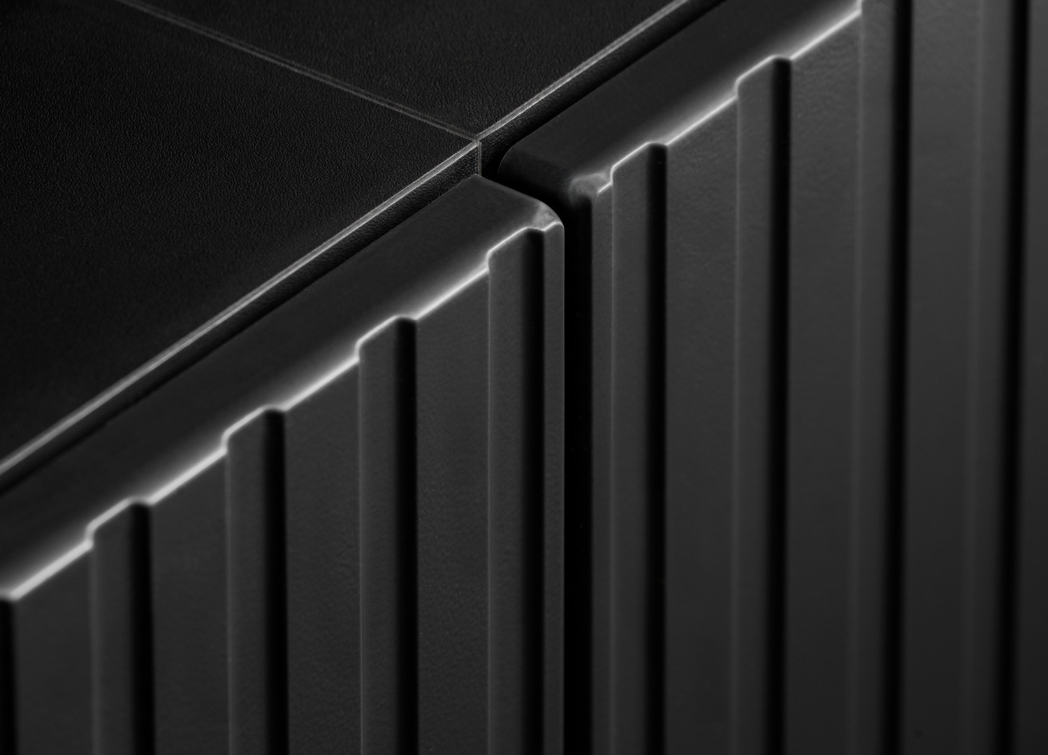 Vue sous un autre angle de Ensemble TV mural 300 cm noir et chêne Vicking Soul