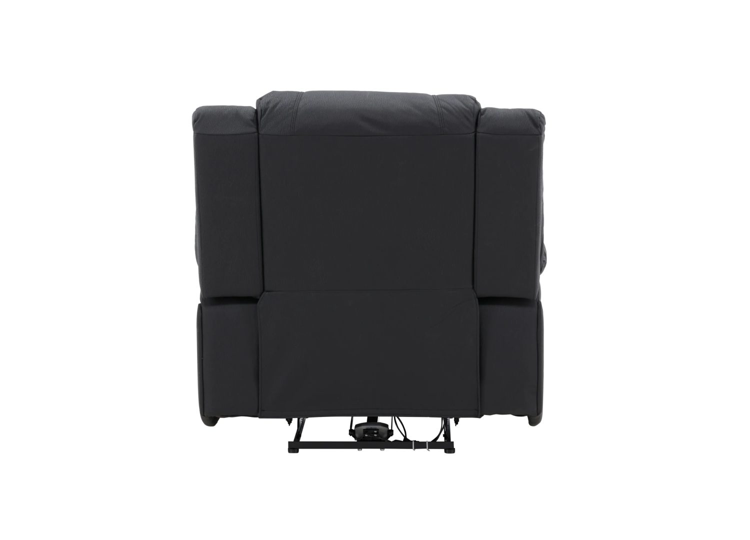 Détail du fauteuil relax Singapore noir et de son rembourrage – vue 2