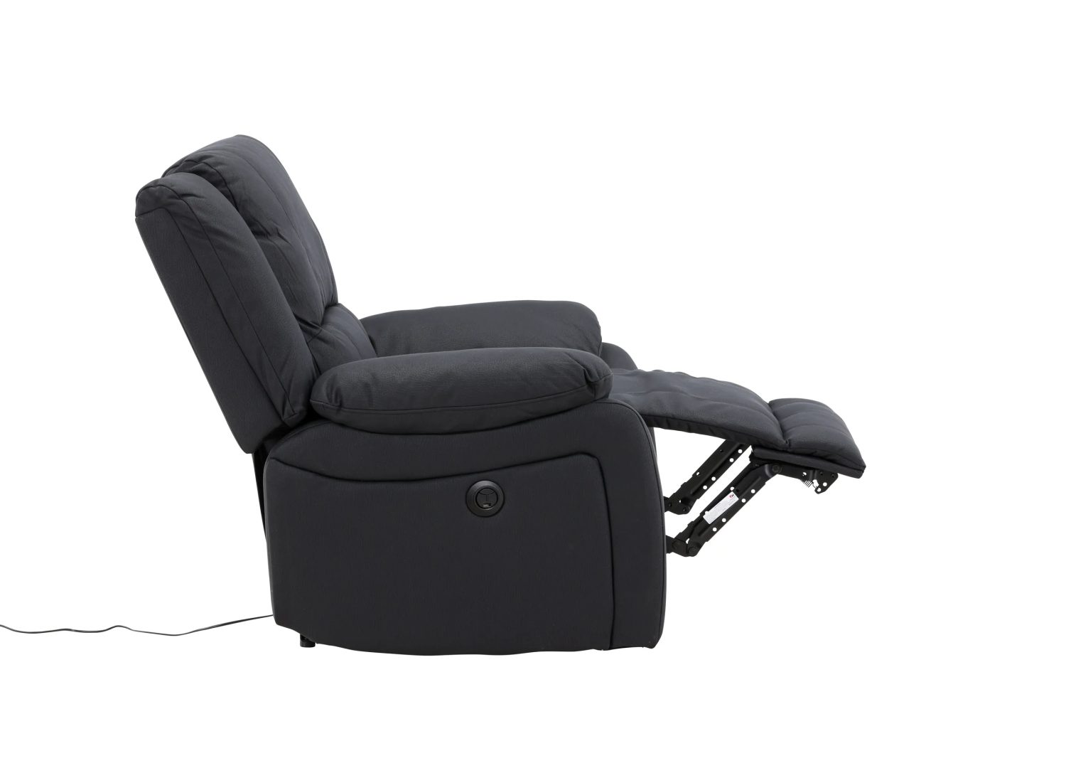 Fauteuil relax Singapore en tissu noir - vue produit – vue 7