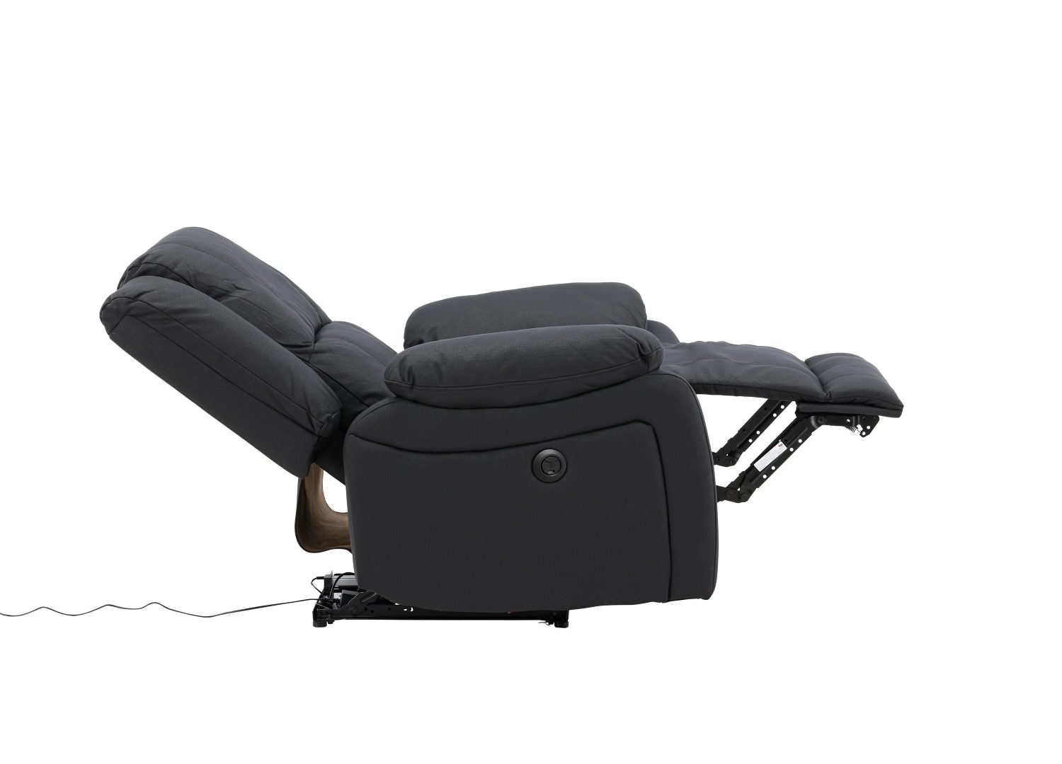 Fauteuil relax Singapore en tissu noir - vue produit – vue 13