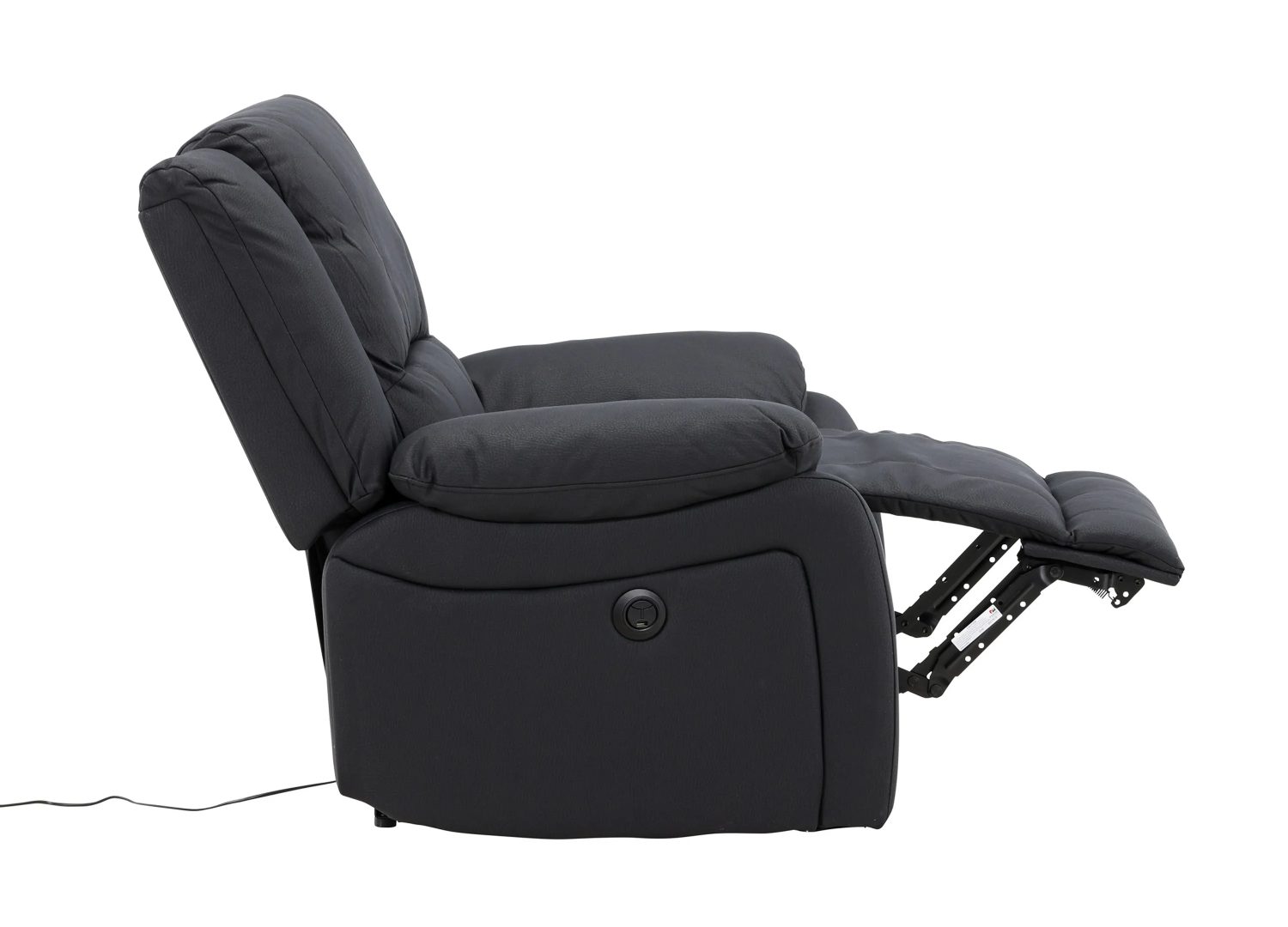 Détail du fauteuil relax Singapore noir et de son rembourrage – vue 14