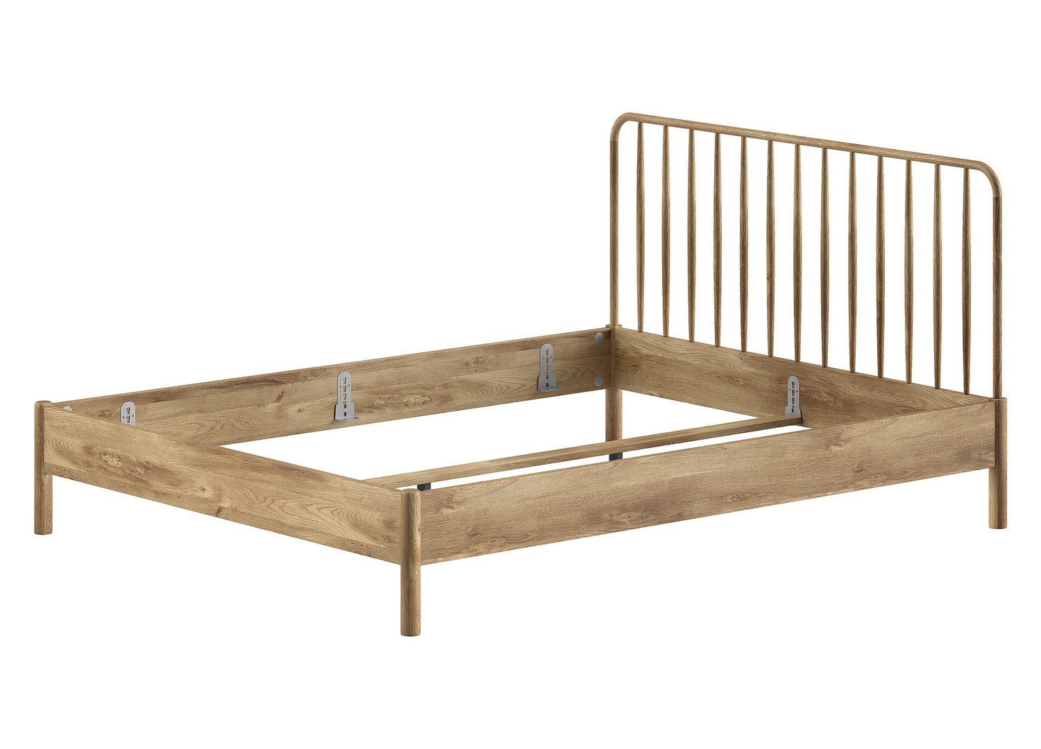 Lit ado 160x200 cm chêne à barreaux OLIVE M - vue produit