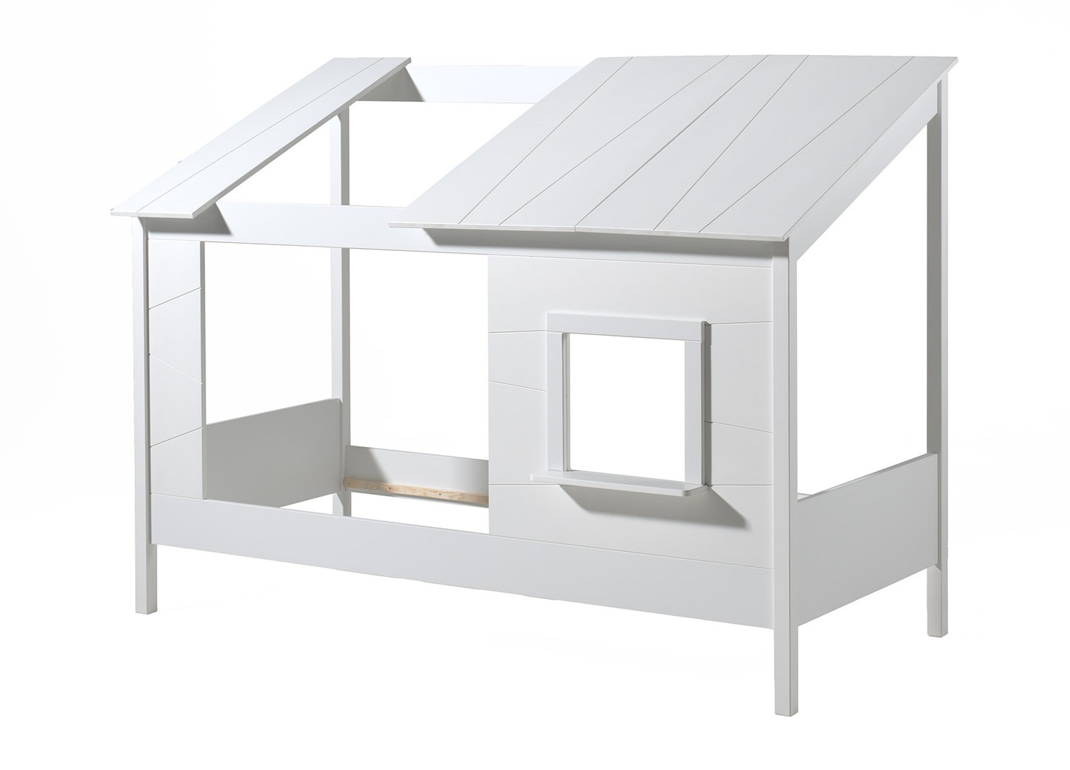 Lit cabane 90x200 avec fenêtre, sommier et matelas Housebed – Image 2