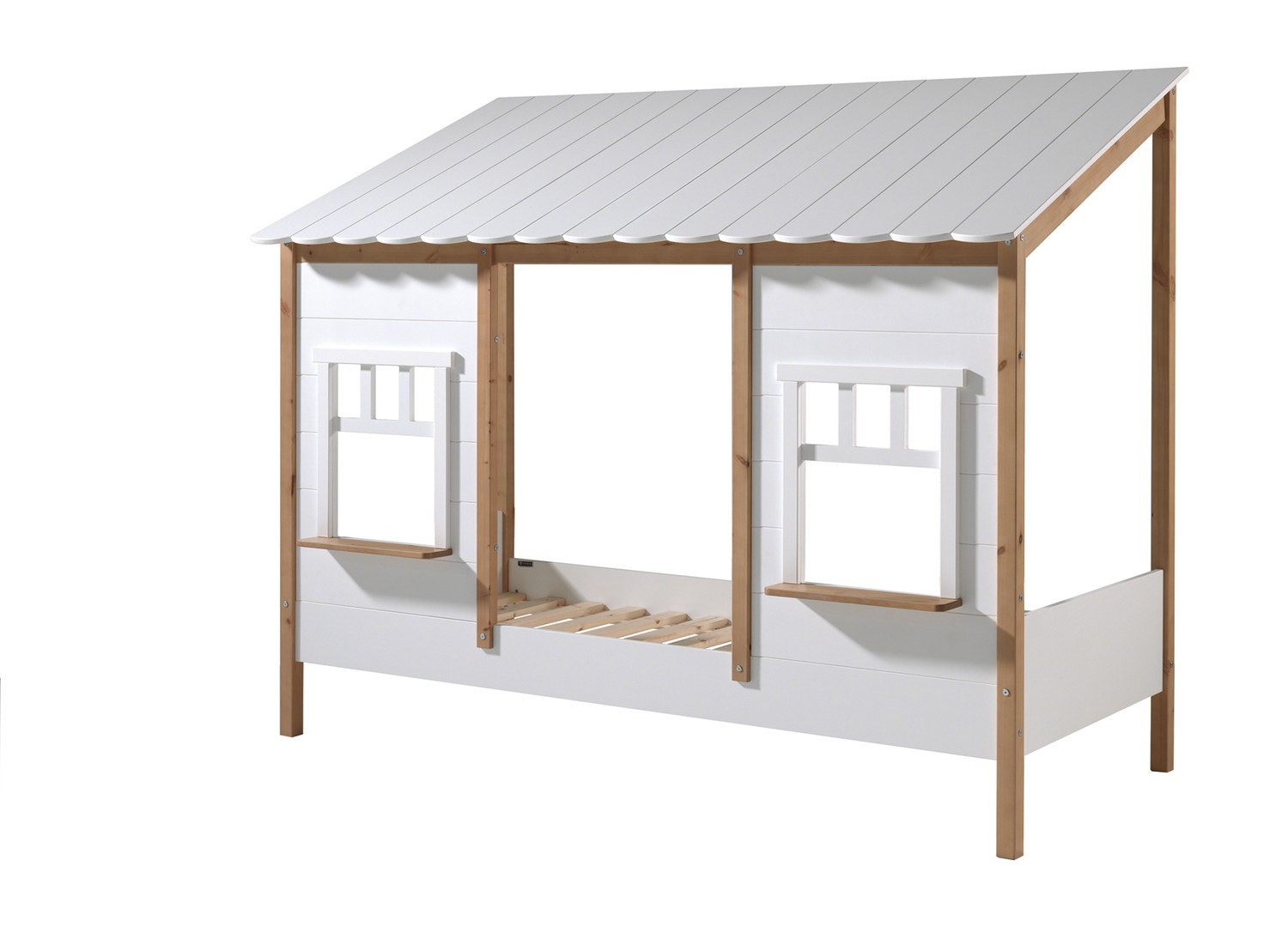 Lit cabane enfant 90x200 avec lit gigogne Housebed – Image 4