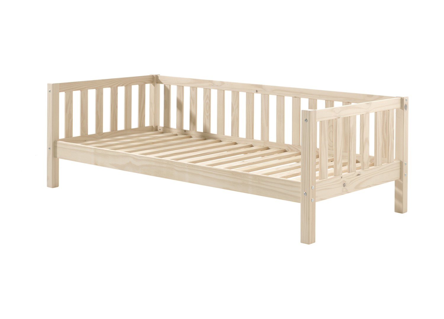 Lit capitaine enfant 90x200 en pin massif naturel Fritz Pine