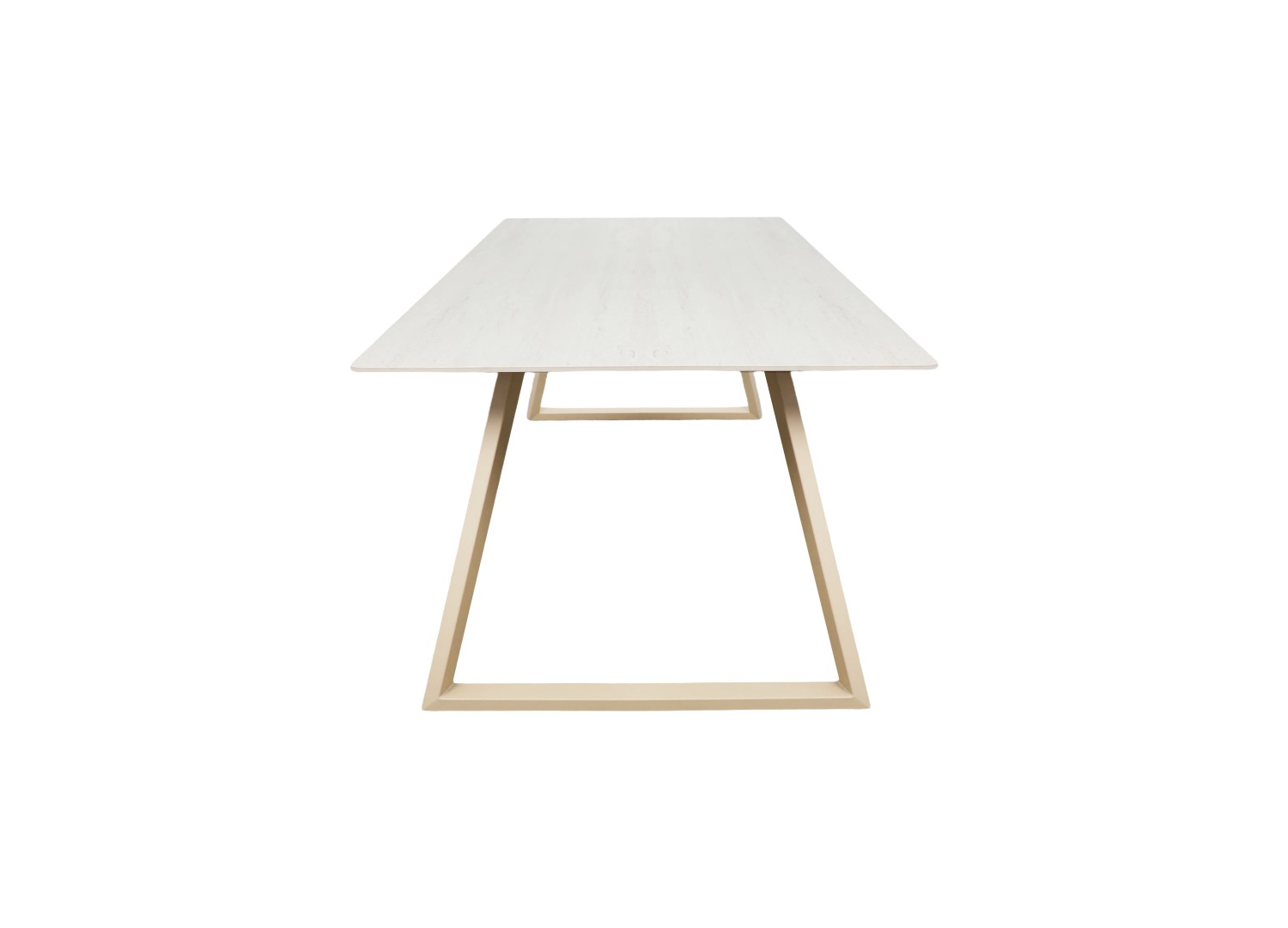 Table à manger rectangulaire Estelle pierre frittée effet marbre beige 200 cm — vue produit 11