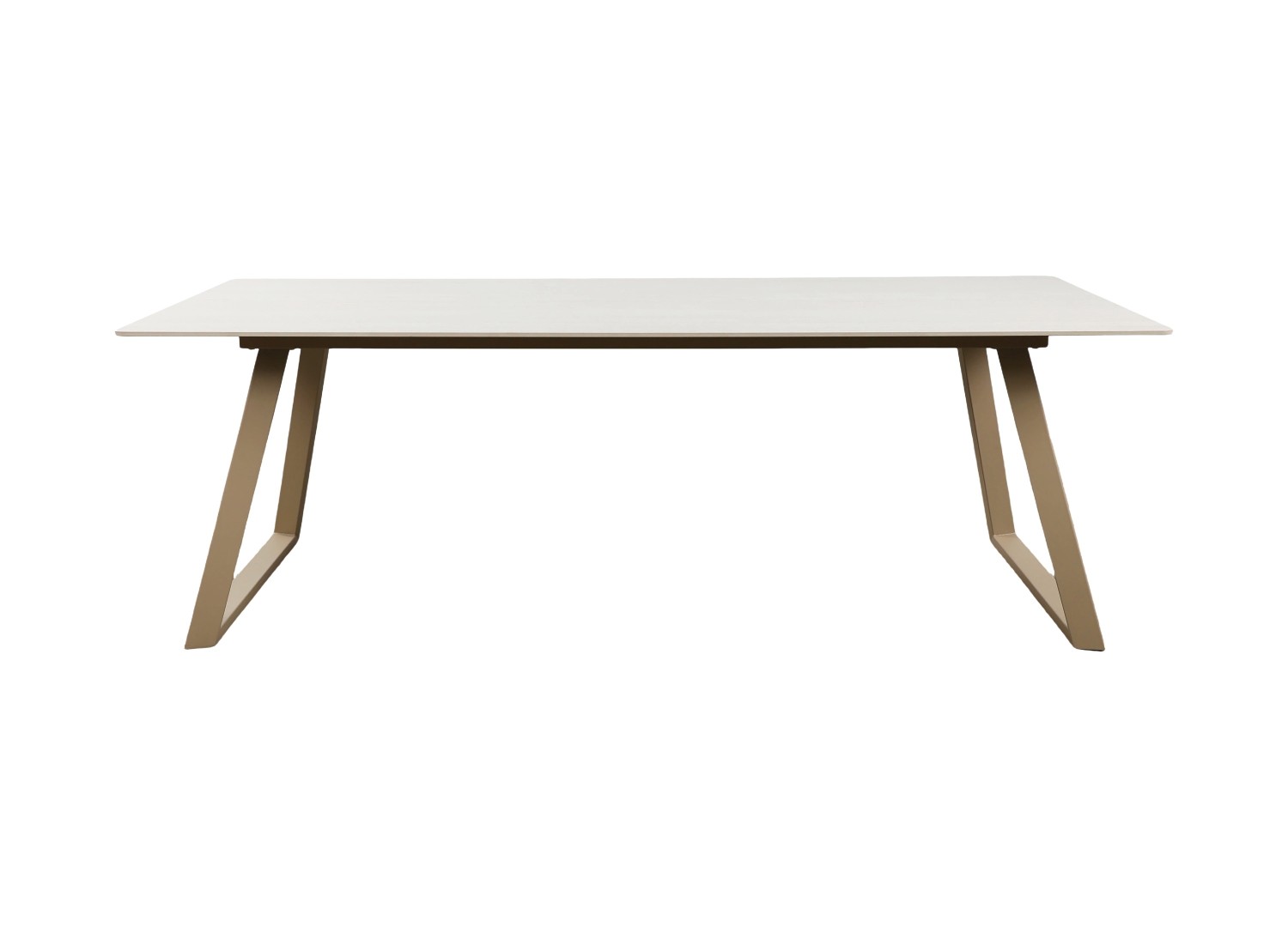 Table à manger rectangulaire Estelle pierre frittée effet marbre beige 200 cm — vue produit 13