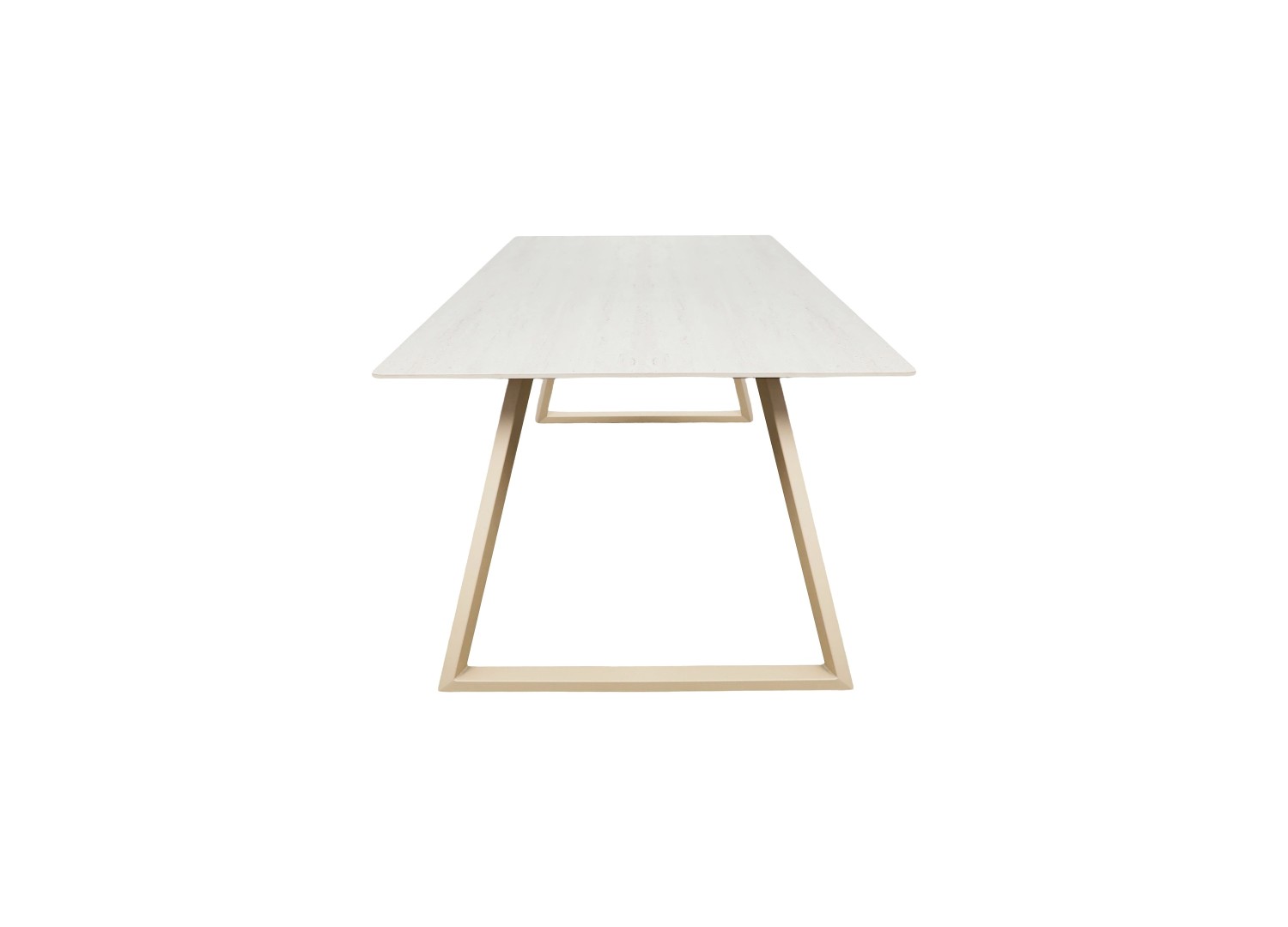 Table à manger rectangulaire Estelle pierre frittée effet marbre beige 200 cm — vue produit 15