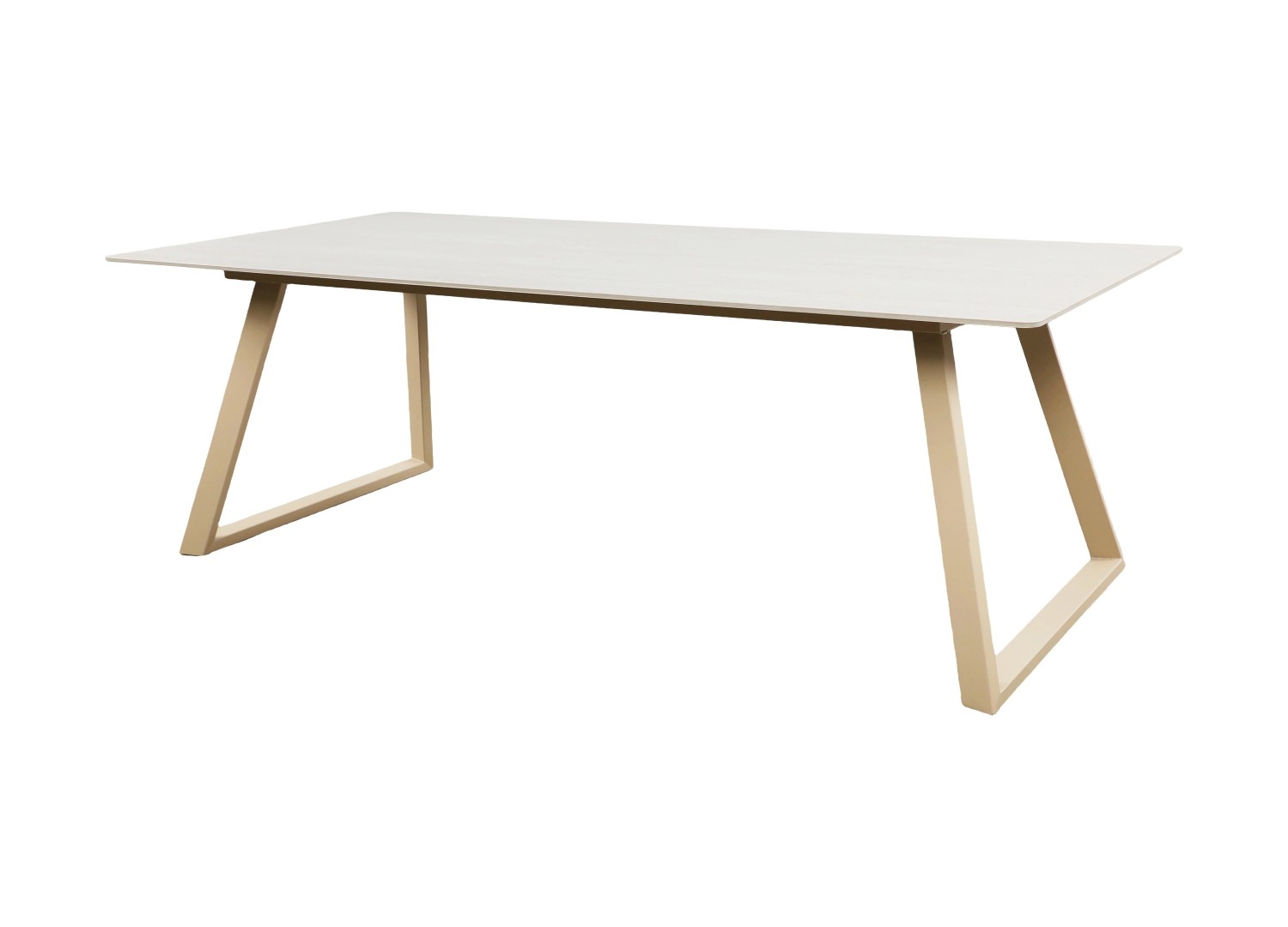 Table à manger rectangulaire Estelle pierre frittée effet marbre beige 200 cm — vue produit 16