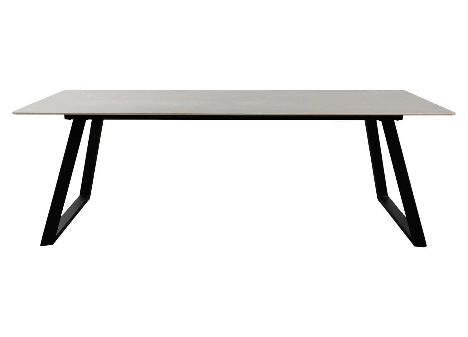 Table à manger rectangulaire Estelle pierre frittée gris foncé 200 cm — vue produit 9