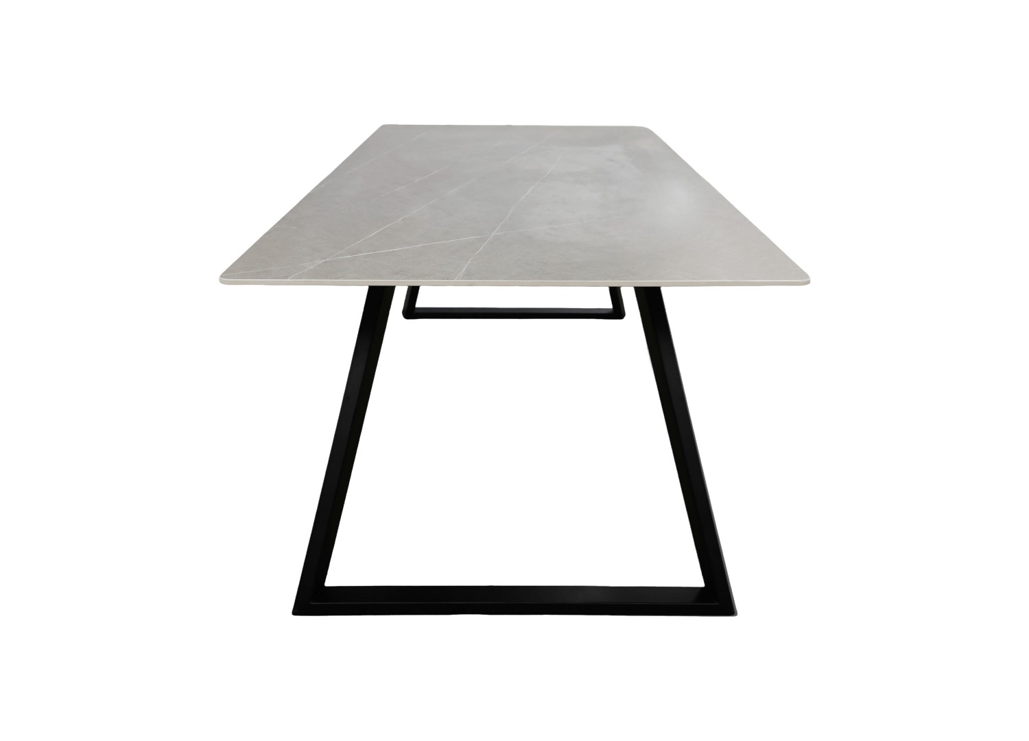 Table à manger rectangulaire Estelle pierre frittée gris foncé 200 cm — vue produit 11