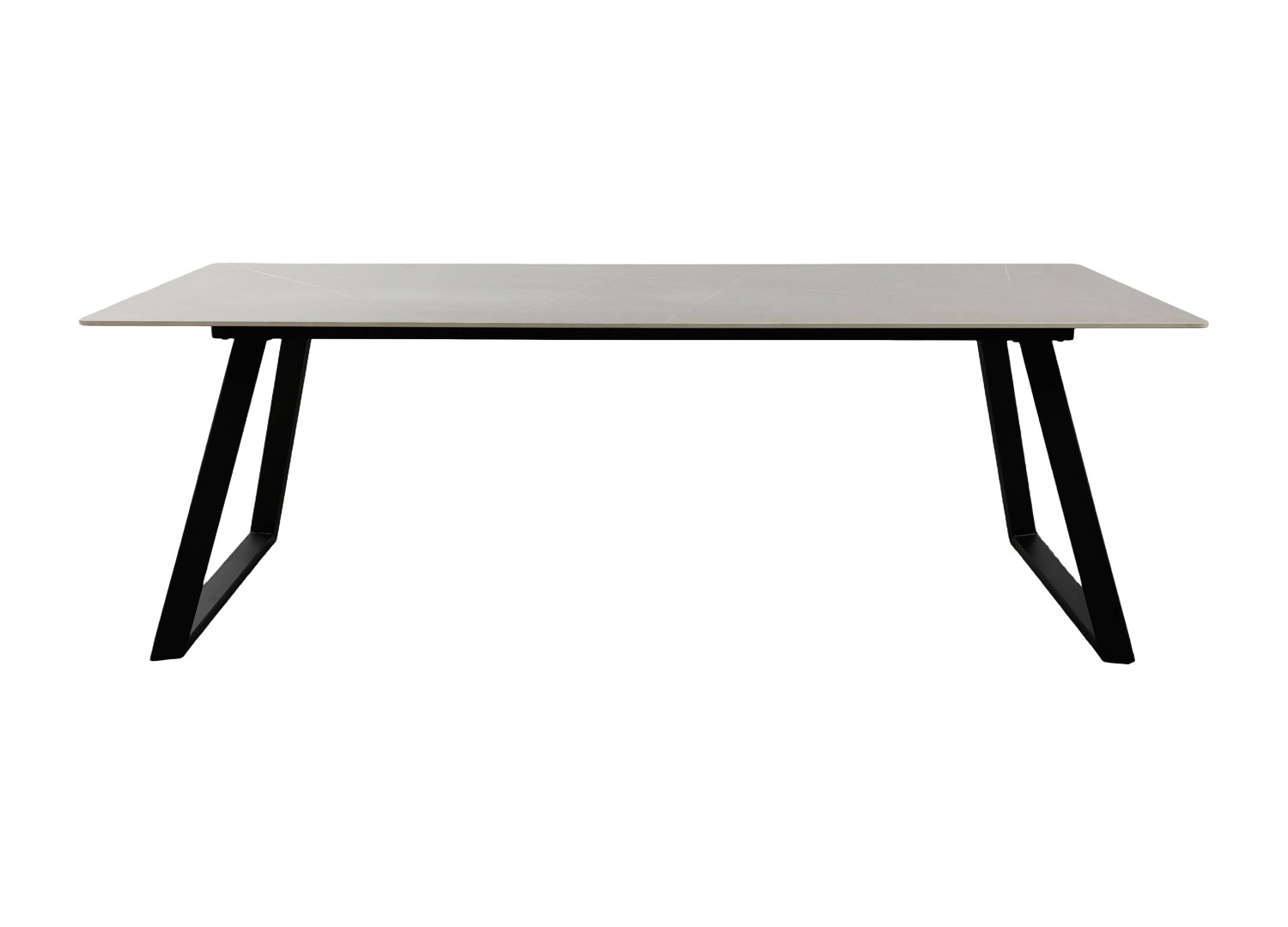 Table à manger rectangulaire Estelle pierre frittée gris foncé 200 cm — vue produit 13