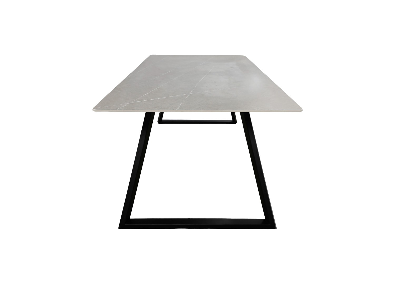 Table à manger rectangulaire Estelle pierre frittée gris foncé 200 cm — vue produit 15