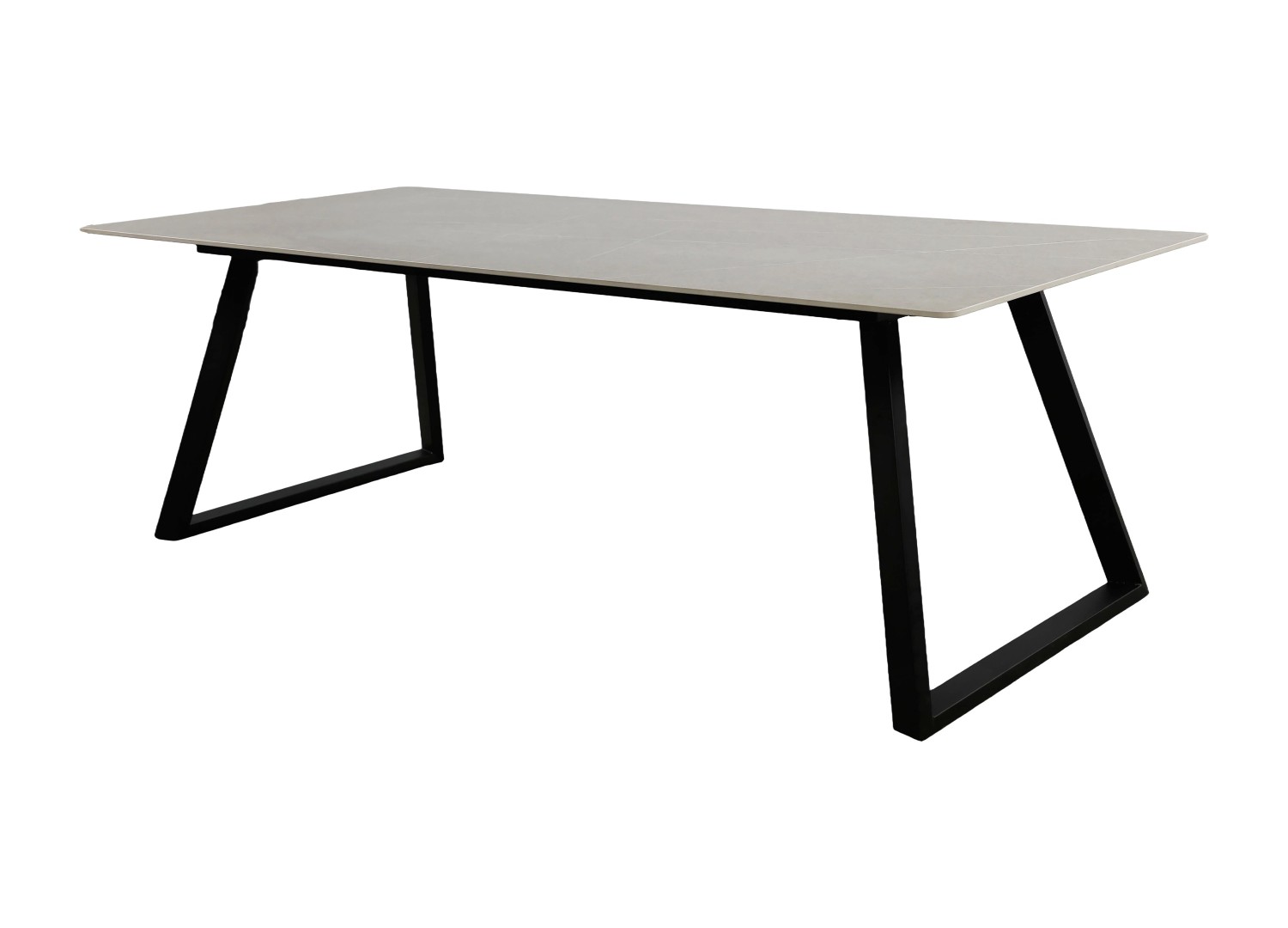 Table à manger rectangulaire Estelle pierre frittée gris foncé 200 cm — vue produit 16