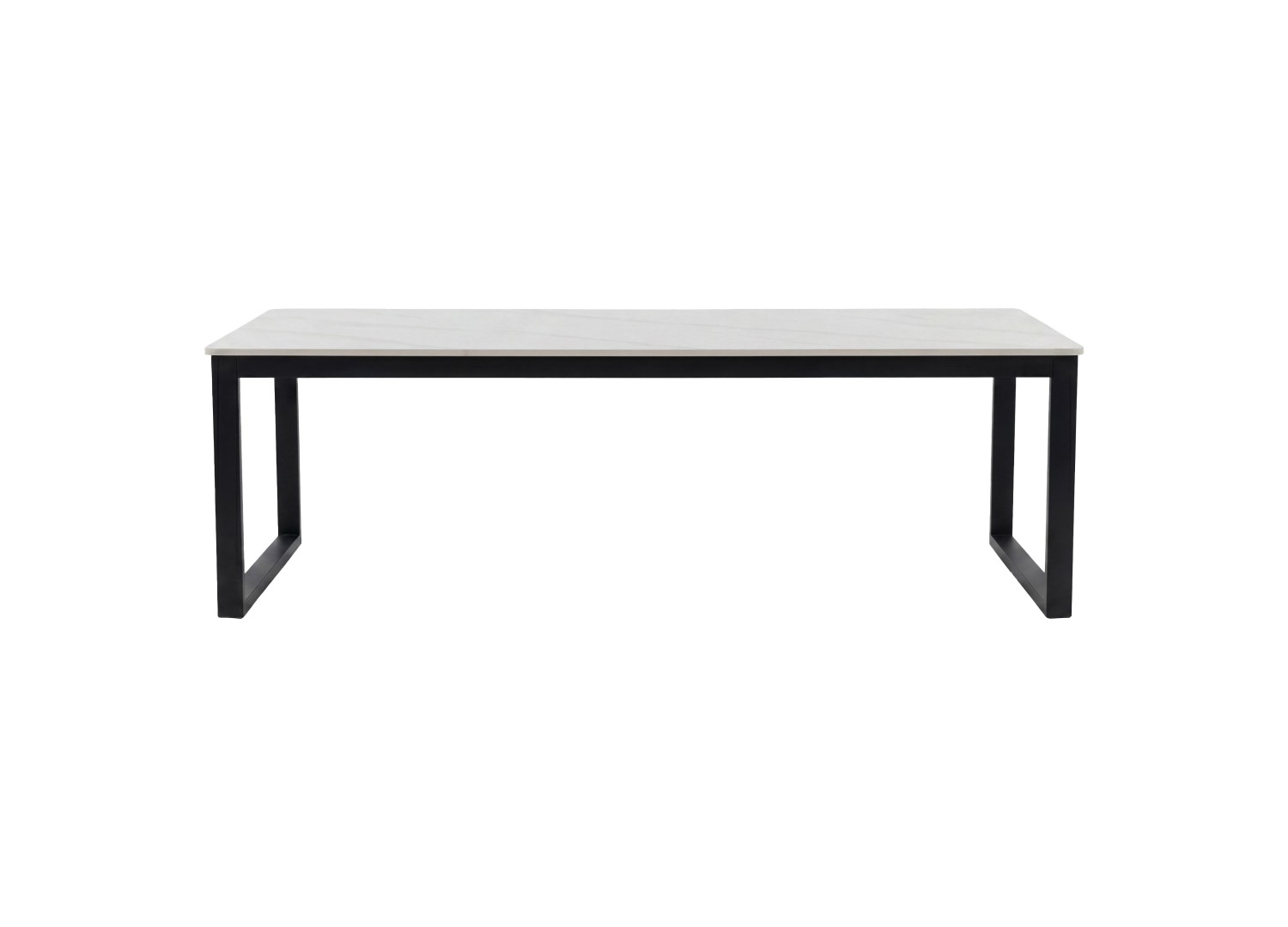 Table basse Estelle pierre frittée effet marbre blanc 120 cm — vue produit 9