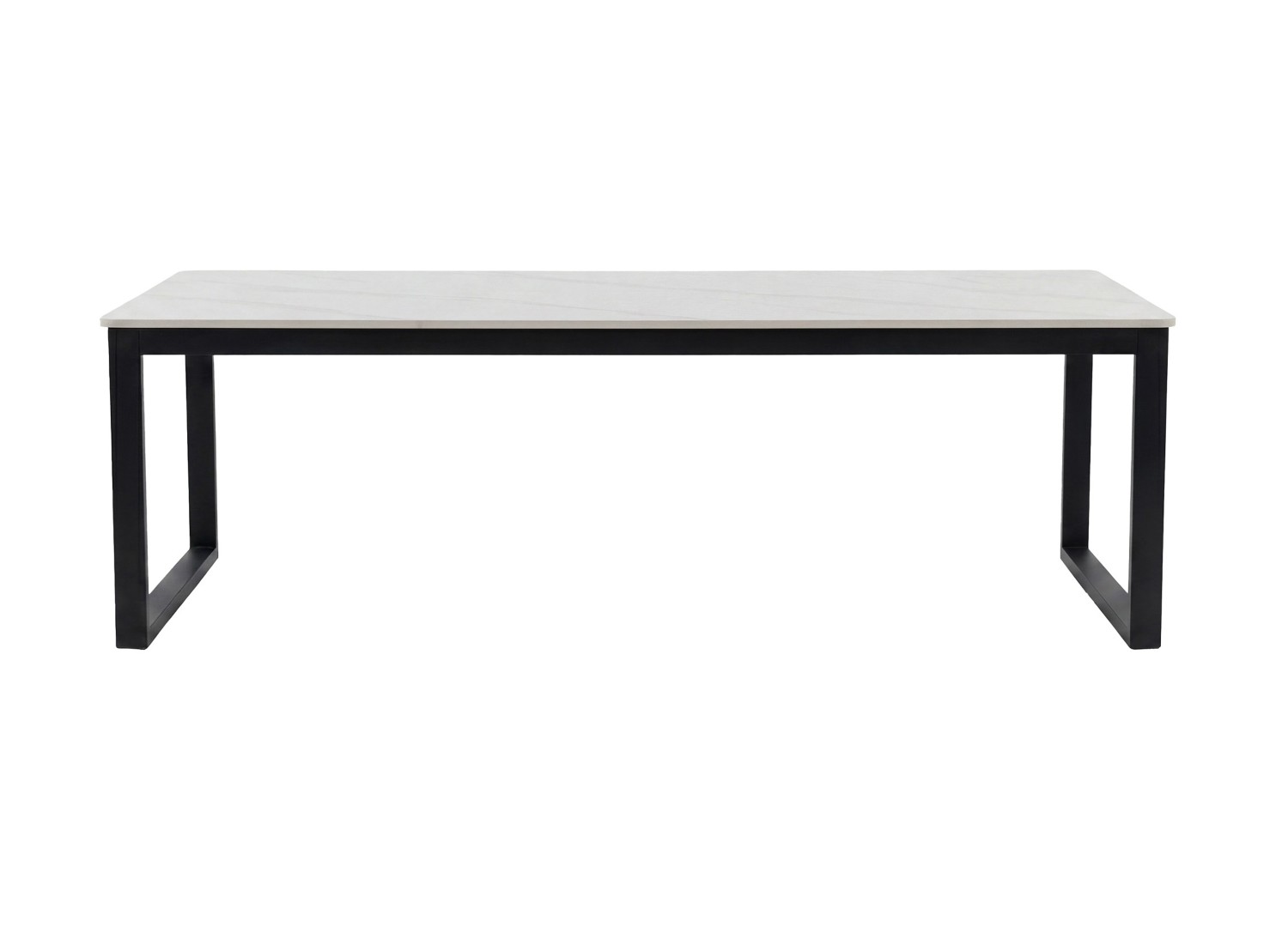 Table basse Estelle pierre frittée effet marbre blanc 120 cm — vue produit 13