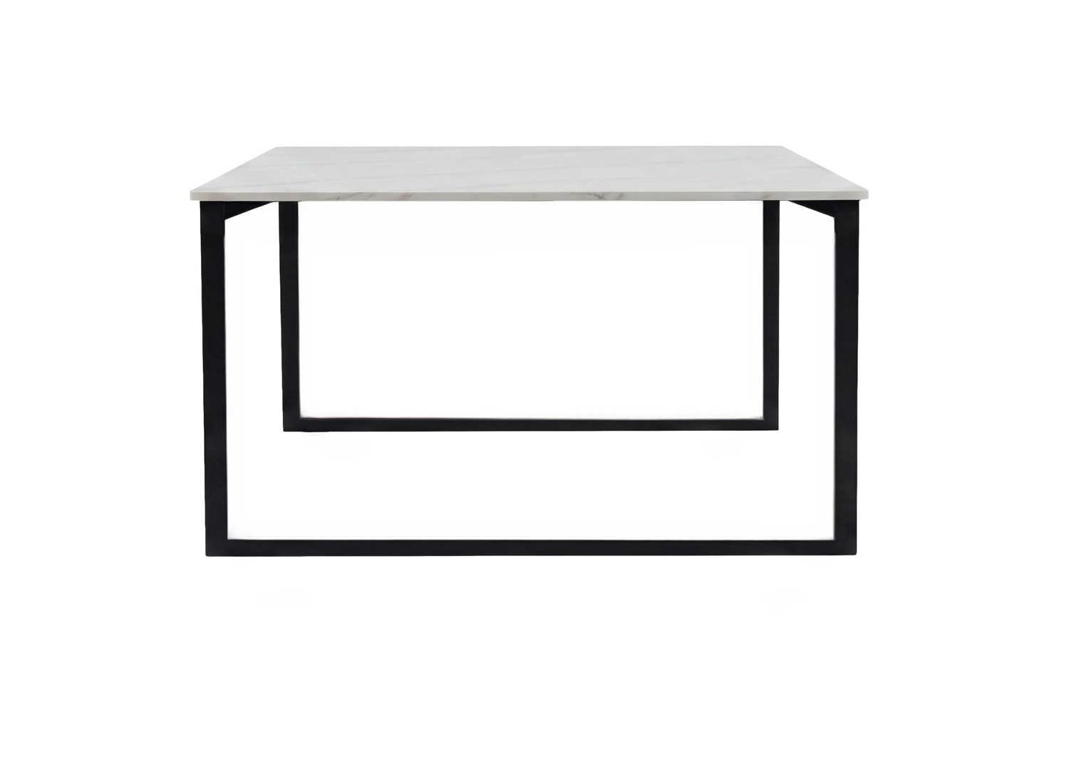 Table basse Estelle pierre frittée effet marbre blanc 120 cm — vue produit 15