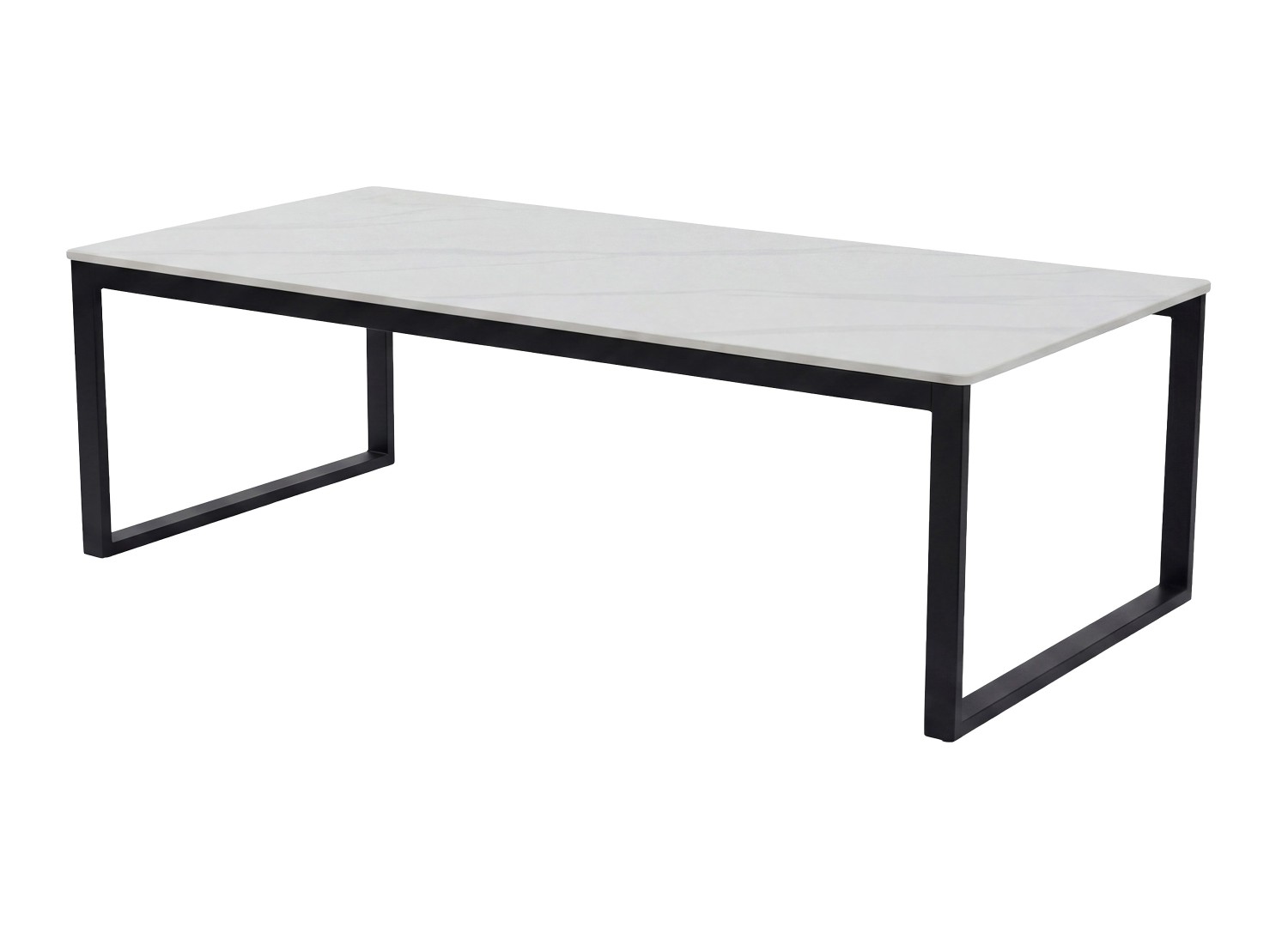 Table basse Estelle pierre frittée effet marbre blanc 120 cm — vue produit 16