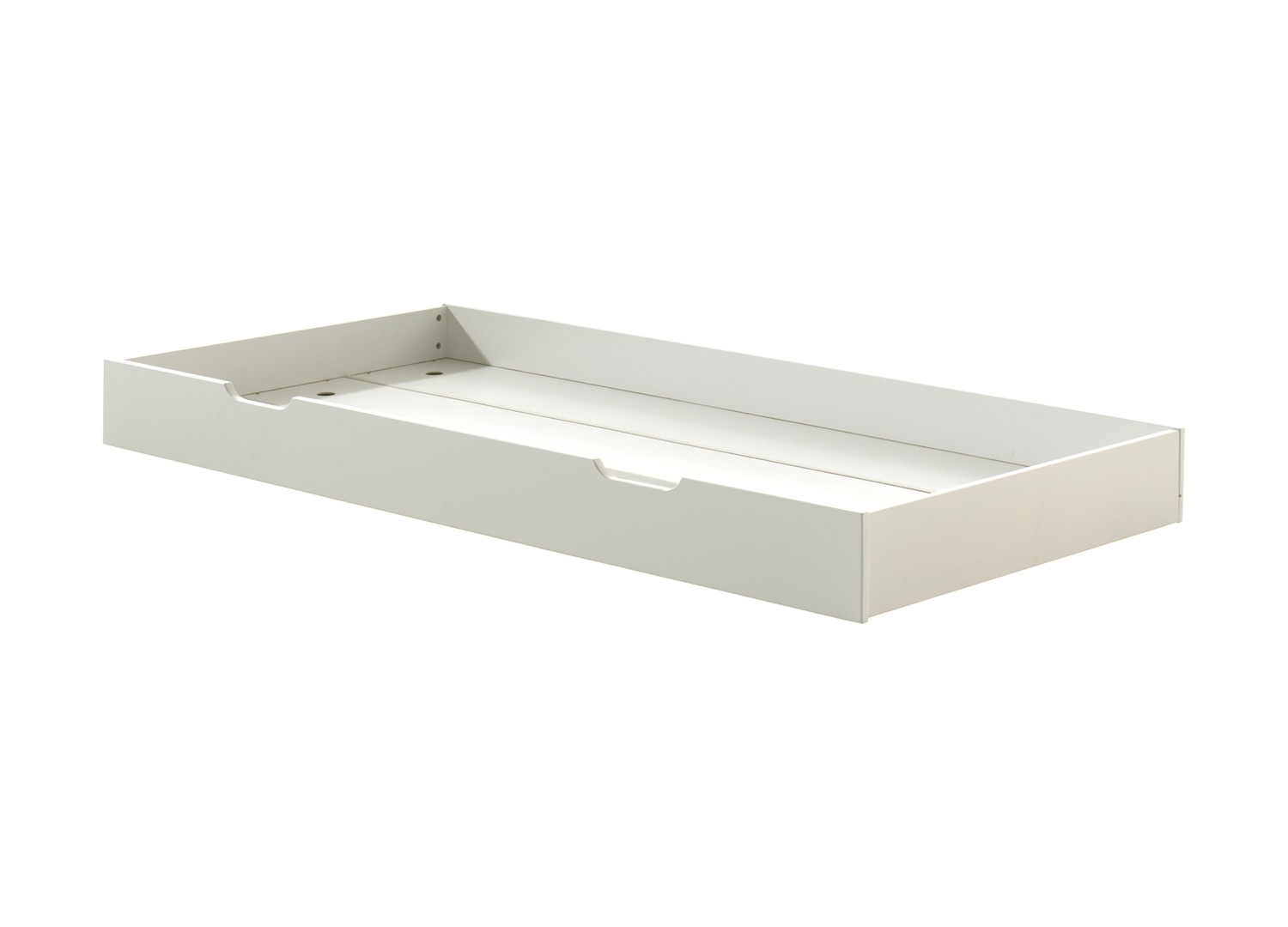 Tiroir de lit gigogne 90x190 en pin massif blanc Fritz Pine