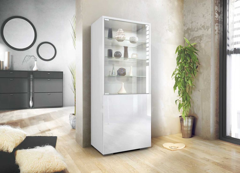 Vitrine NORIA 2 portes avec porte vitrée