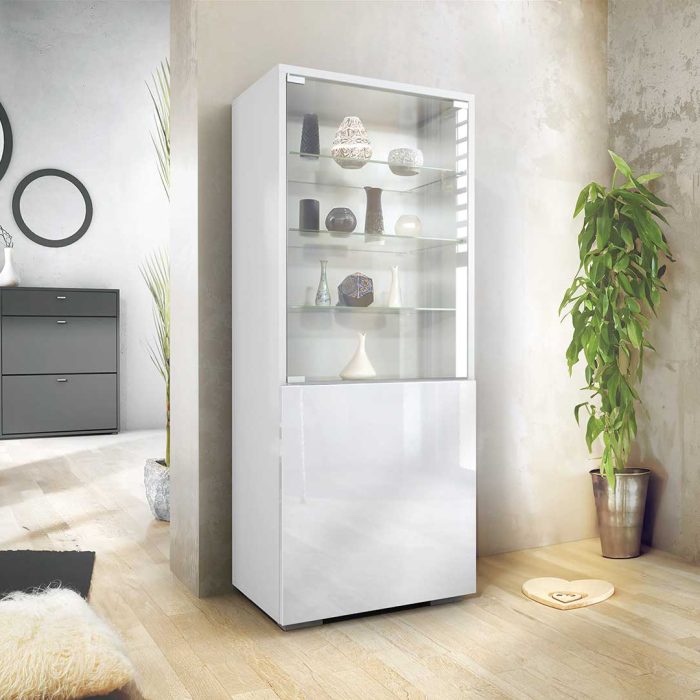 Vitrine NORIA 2 portes avec porte vitrée