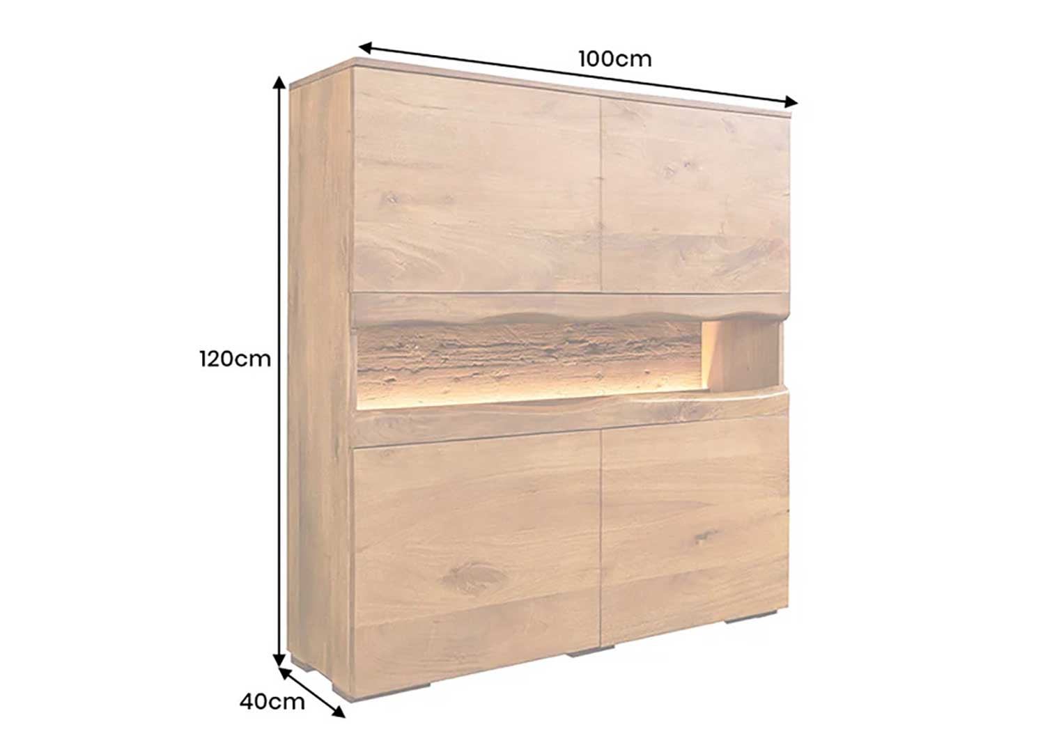 Dimensions du buffet haut Saven